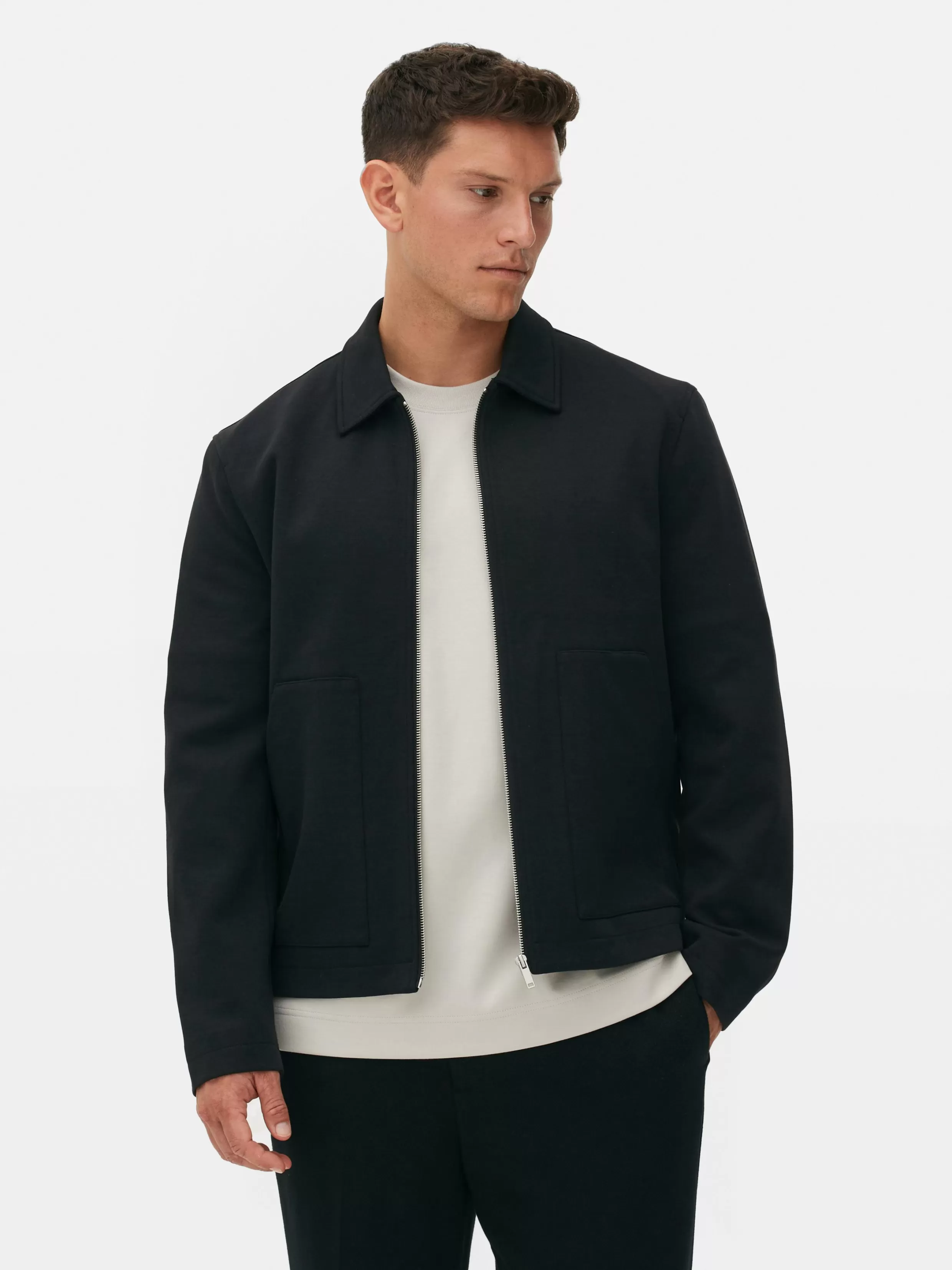 Hot Kem Jersey Knit Zip Jacket Coats And Jackets