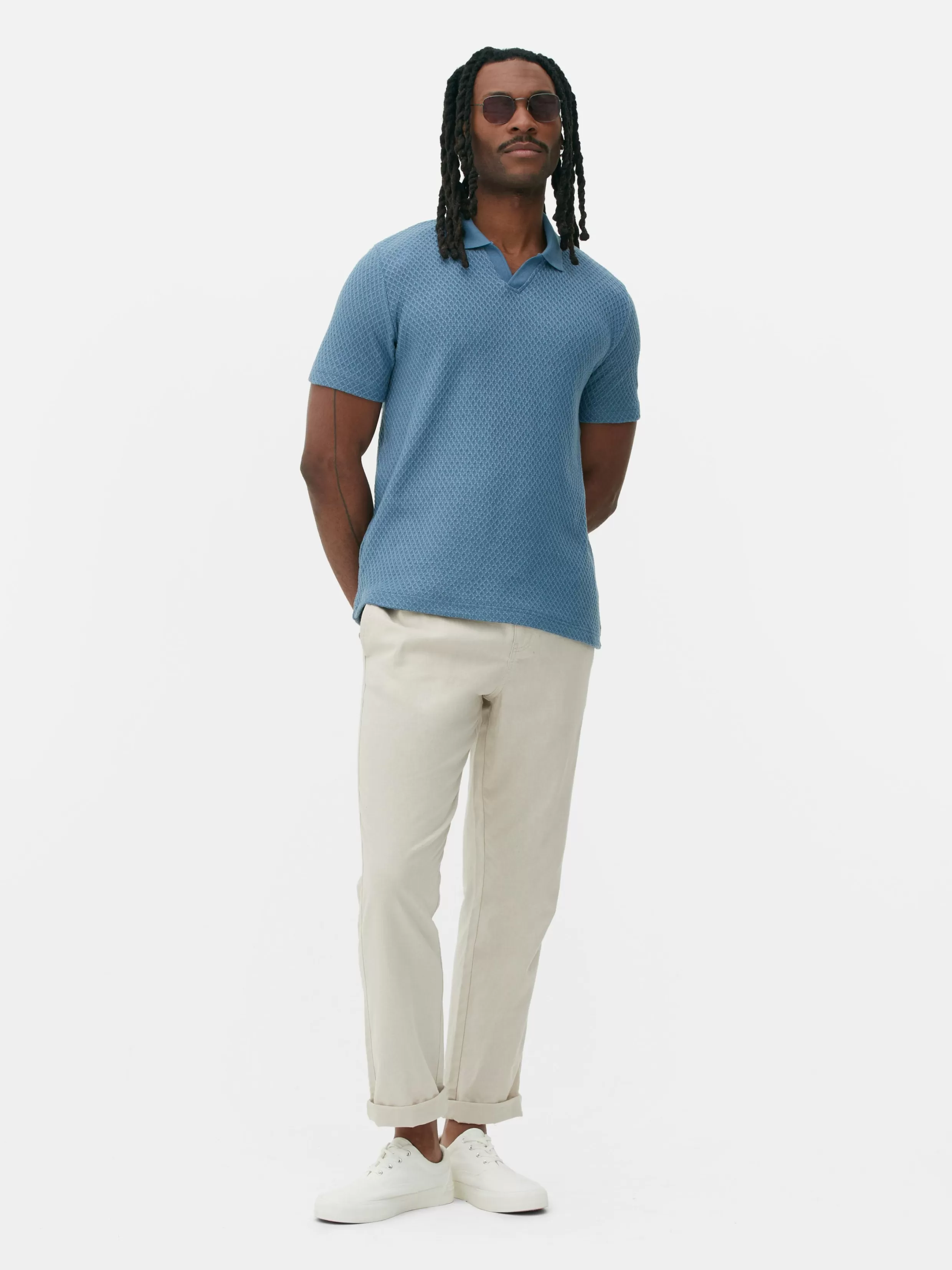 Clearance Kem Textured Knit Polo Tops And T-Shirts