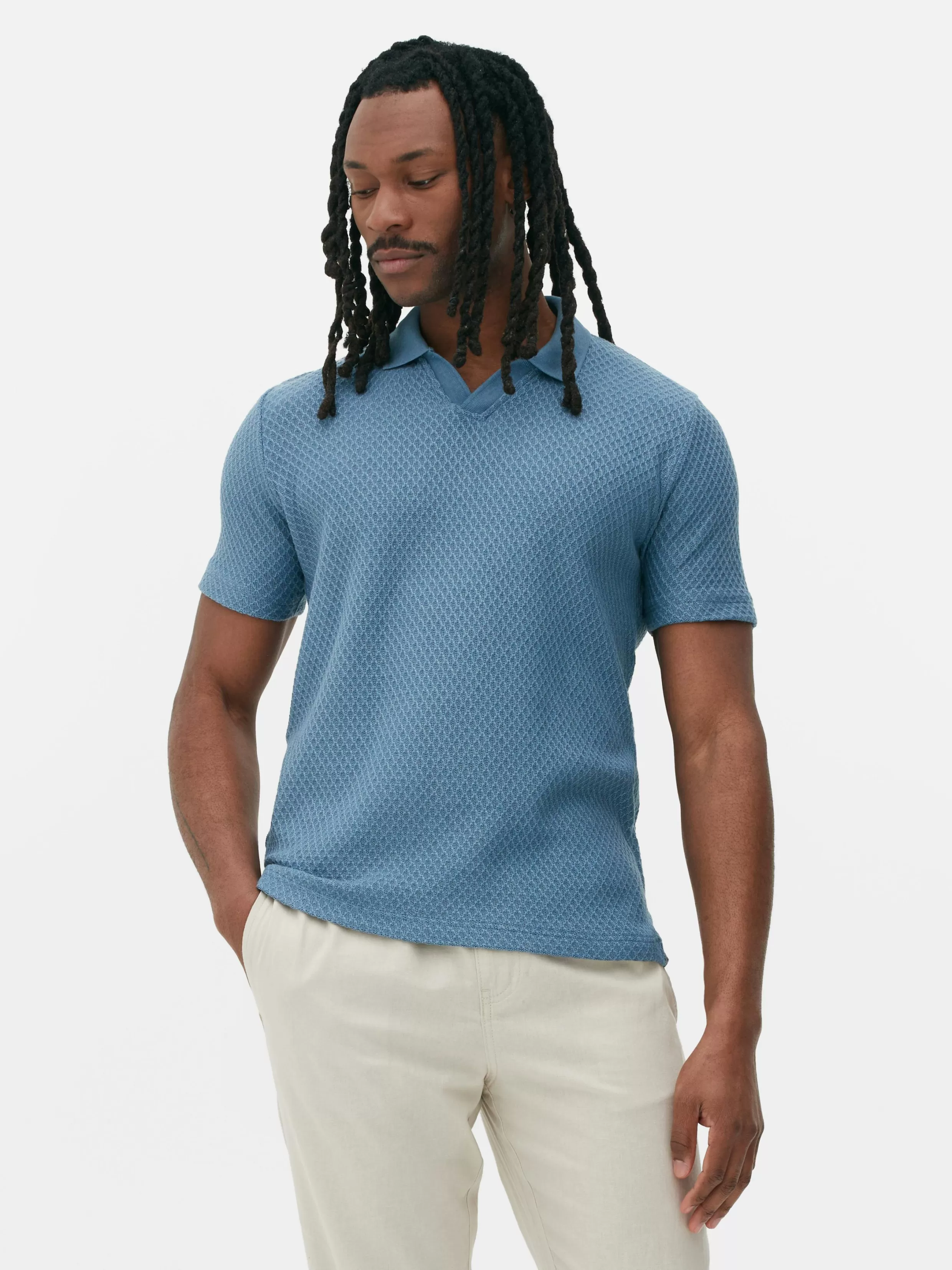 Clearance Kem Textured Knit Polo Tops And T-Shirts