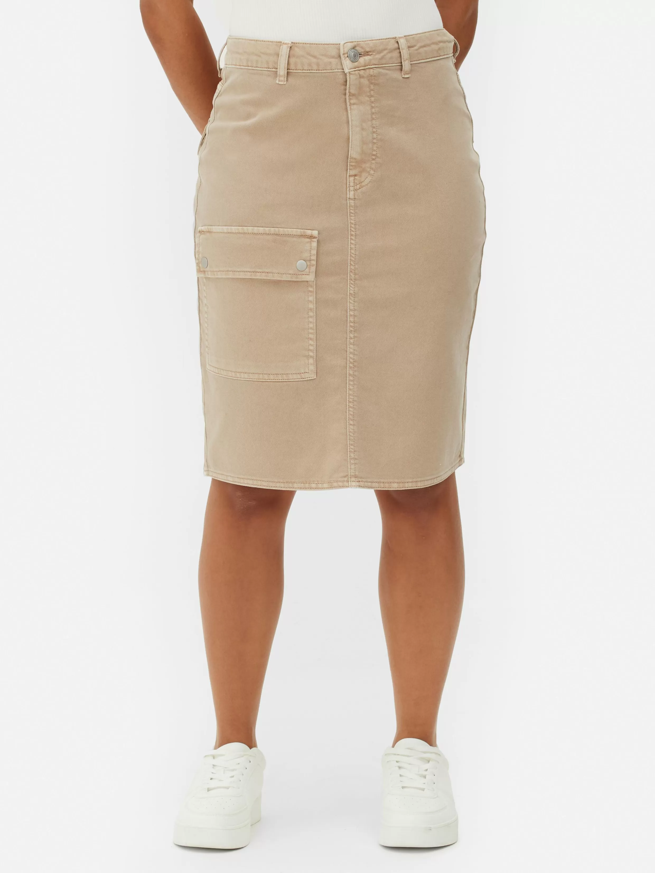 Discount Knee Length Cargo Skirt Women Skirts