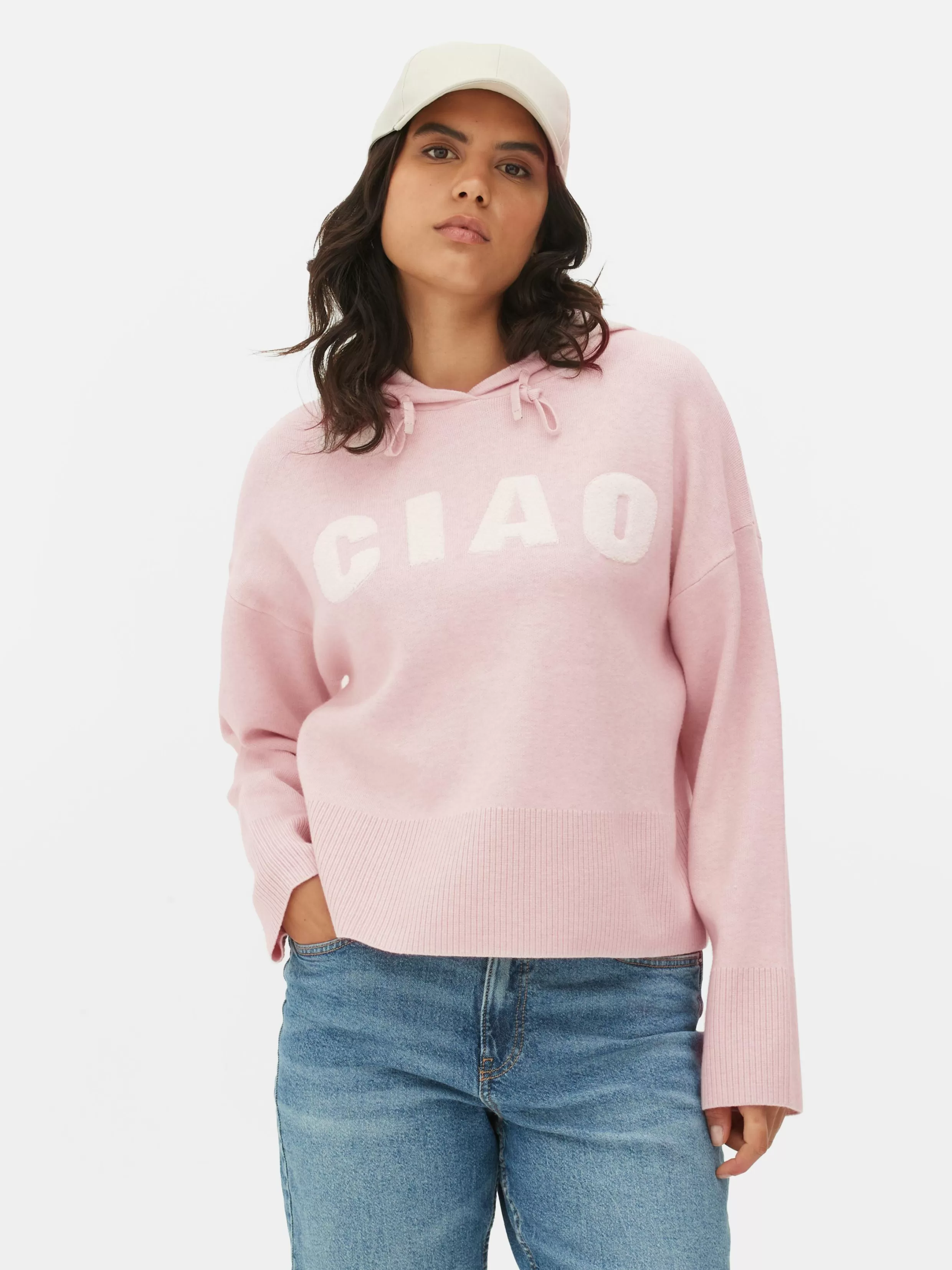 Clearance Knitted Pullover Slogan Hoodie Women Hoodies And Sweatshirts | Sweaters And Cardigans