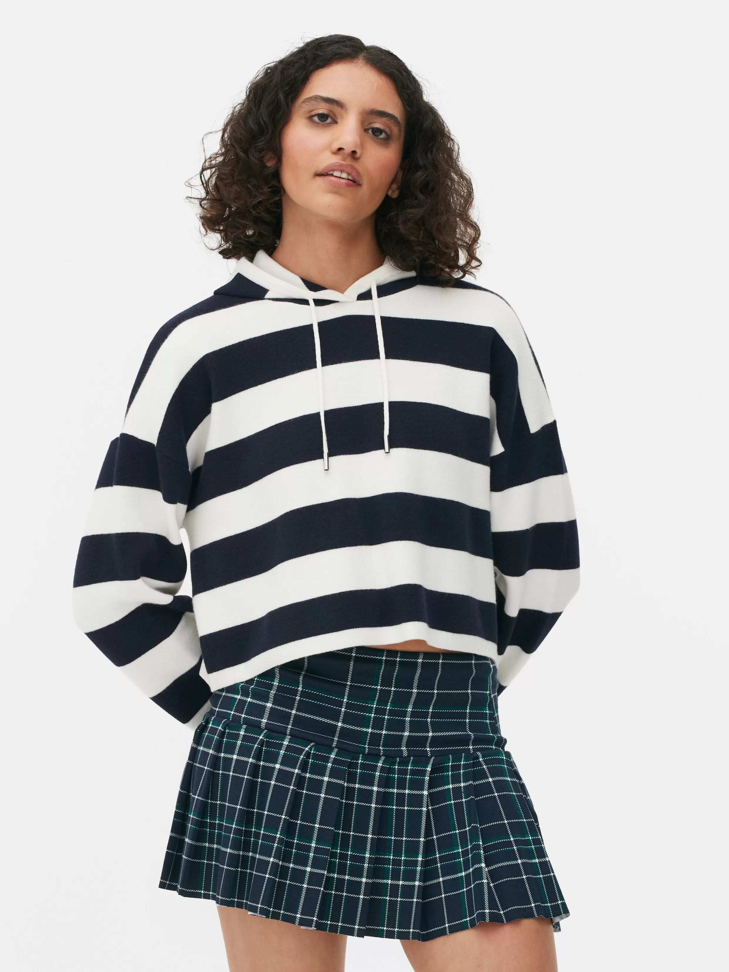 Outlet Knitted Stripe Hoodie Women Sweaters And Cardigans