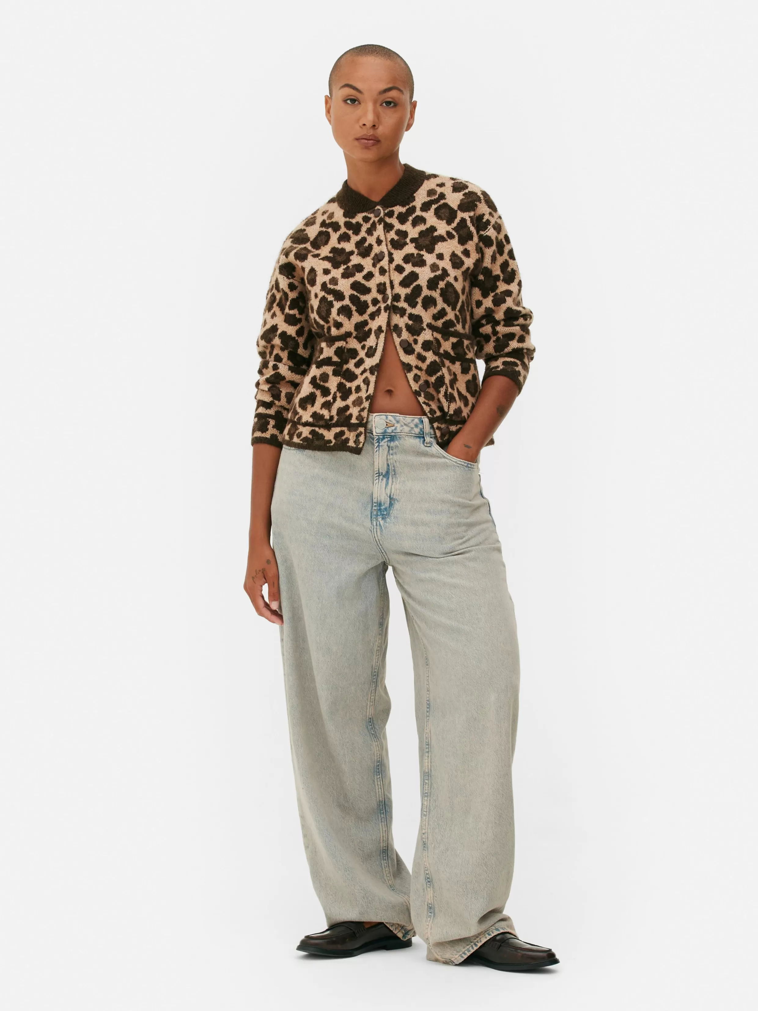 Online Leopard Bomber Cardigan Women Sweaters And Cardigans