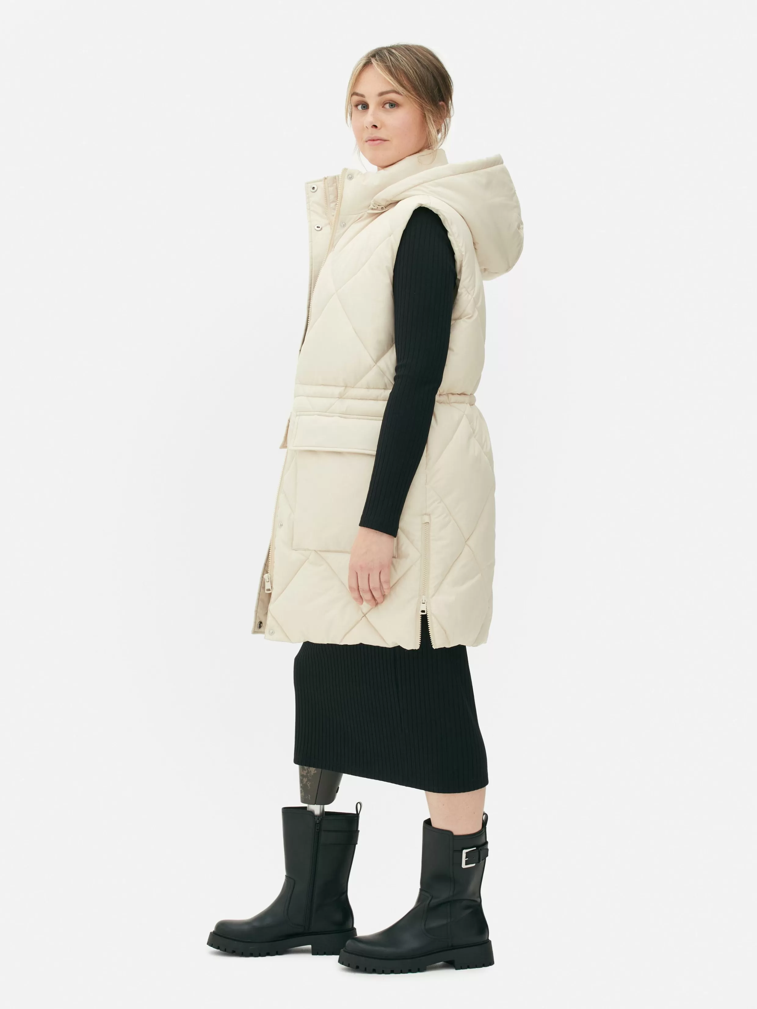 Flash Sale Long Hooded Puffer Vest Women Coats And Jackets