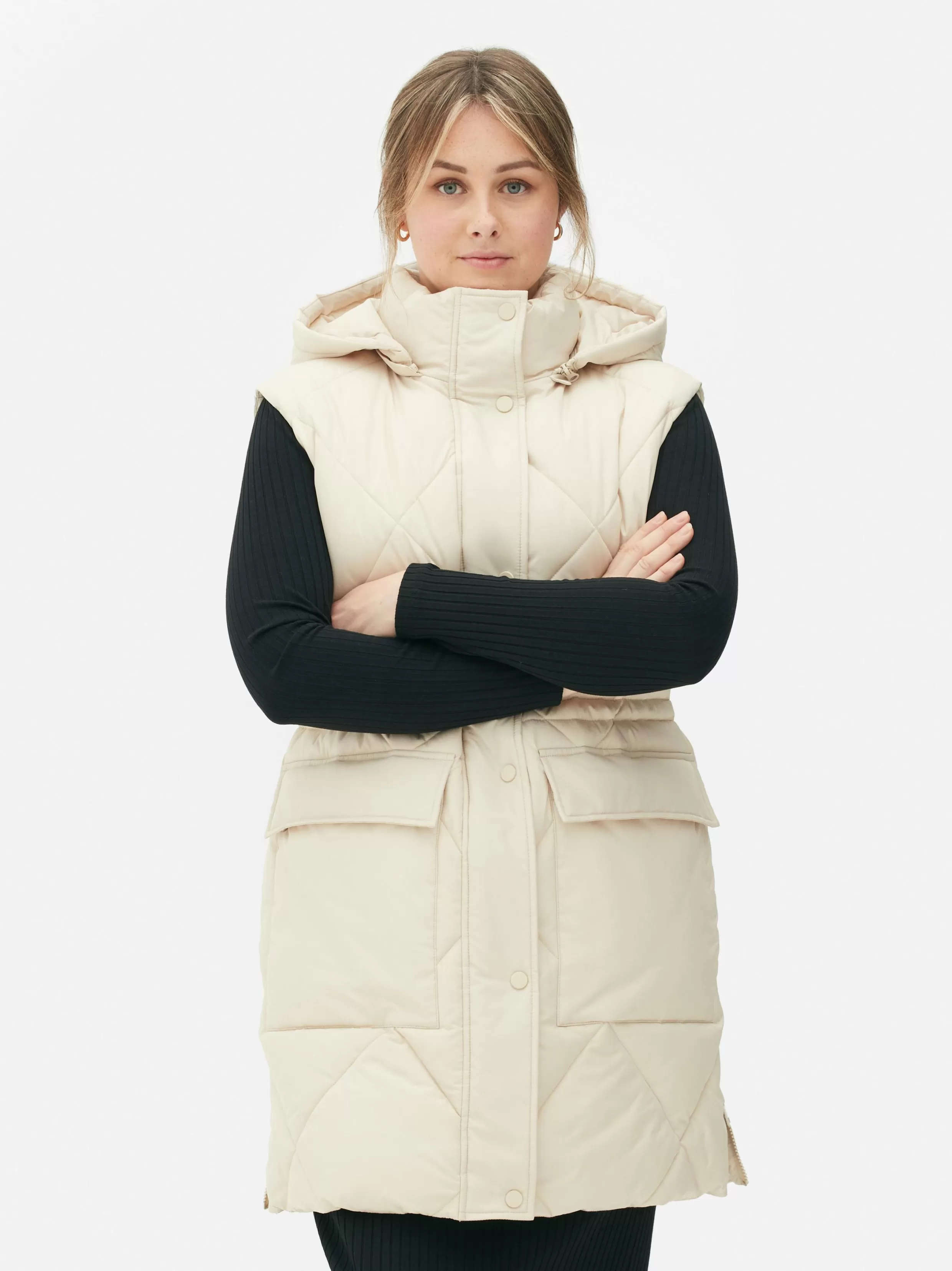 Flash Sale Long Hooded Puffer Vest Women Coats And Jackets