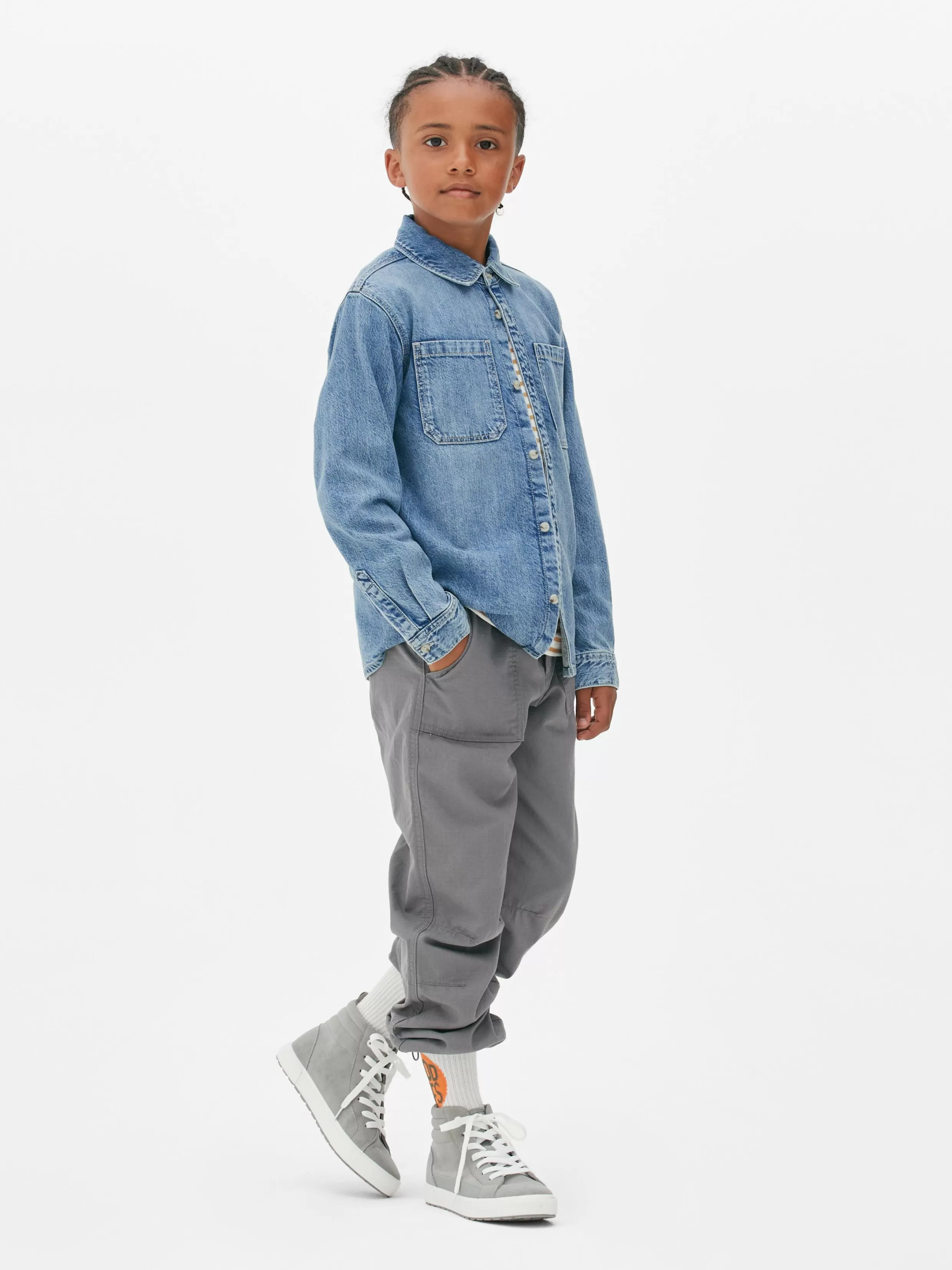 Fashion Long Sleeve Denim Shirt Kids/BOY Shirts