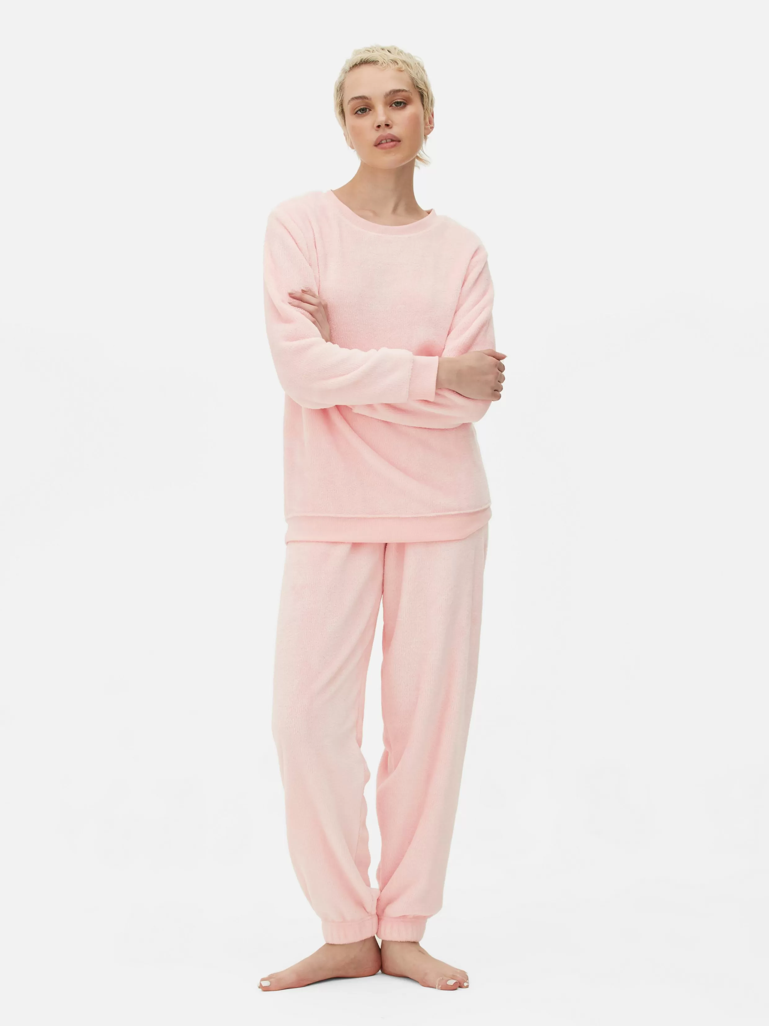 Hot Long Sleeve Fleece Pajamas Women Pajama Sets