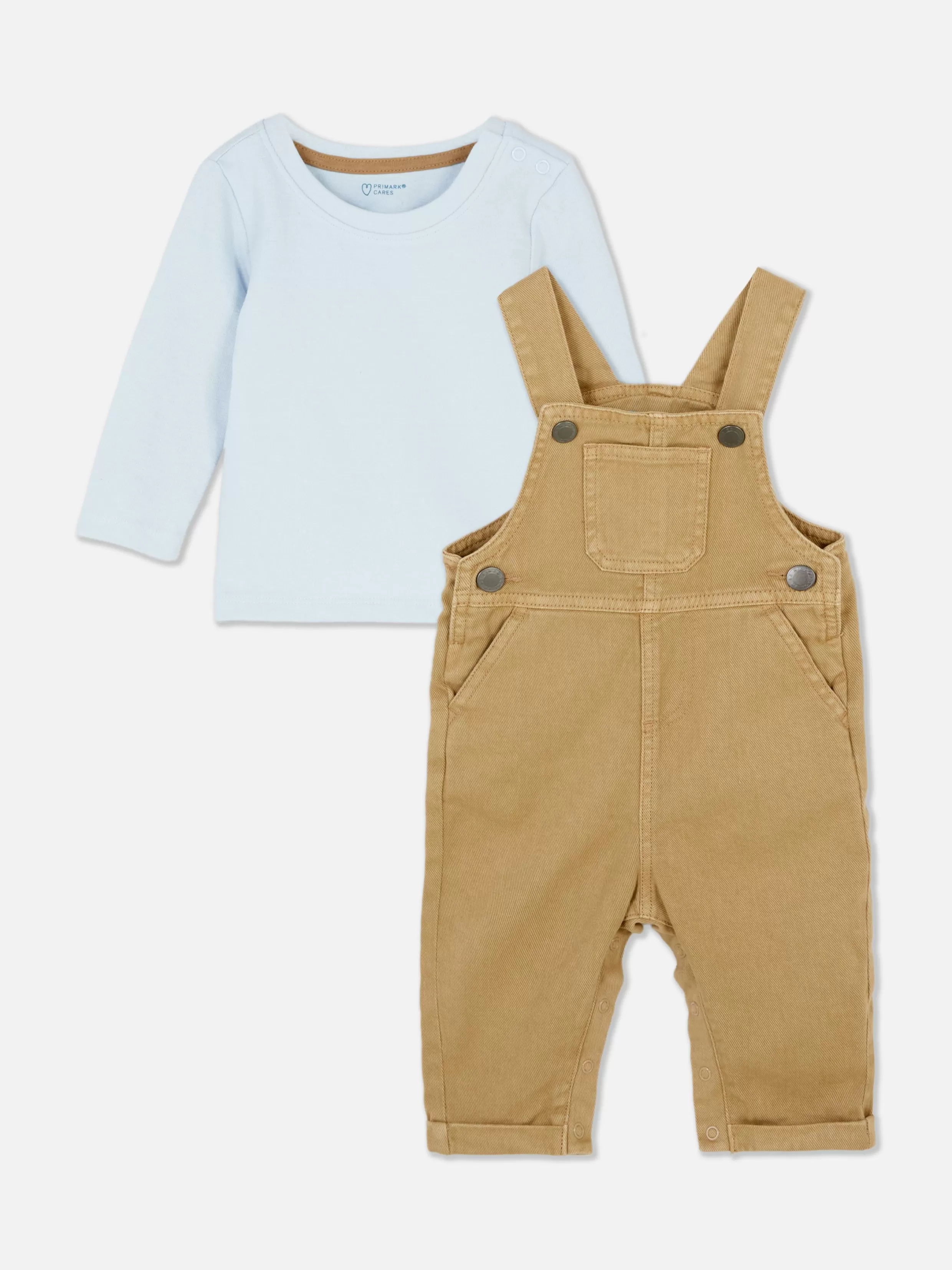 Shop Long Sleeve T-Shirt And Dungarees Set BOY Sets And Outfits