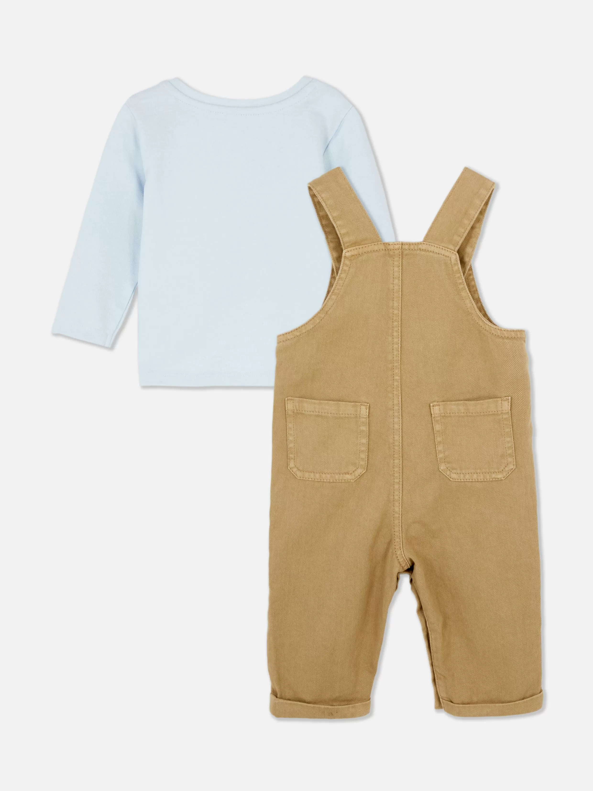 Shop Long Sleeve T-Shirt And Dungarees Set BOY Sets And Outfits