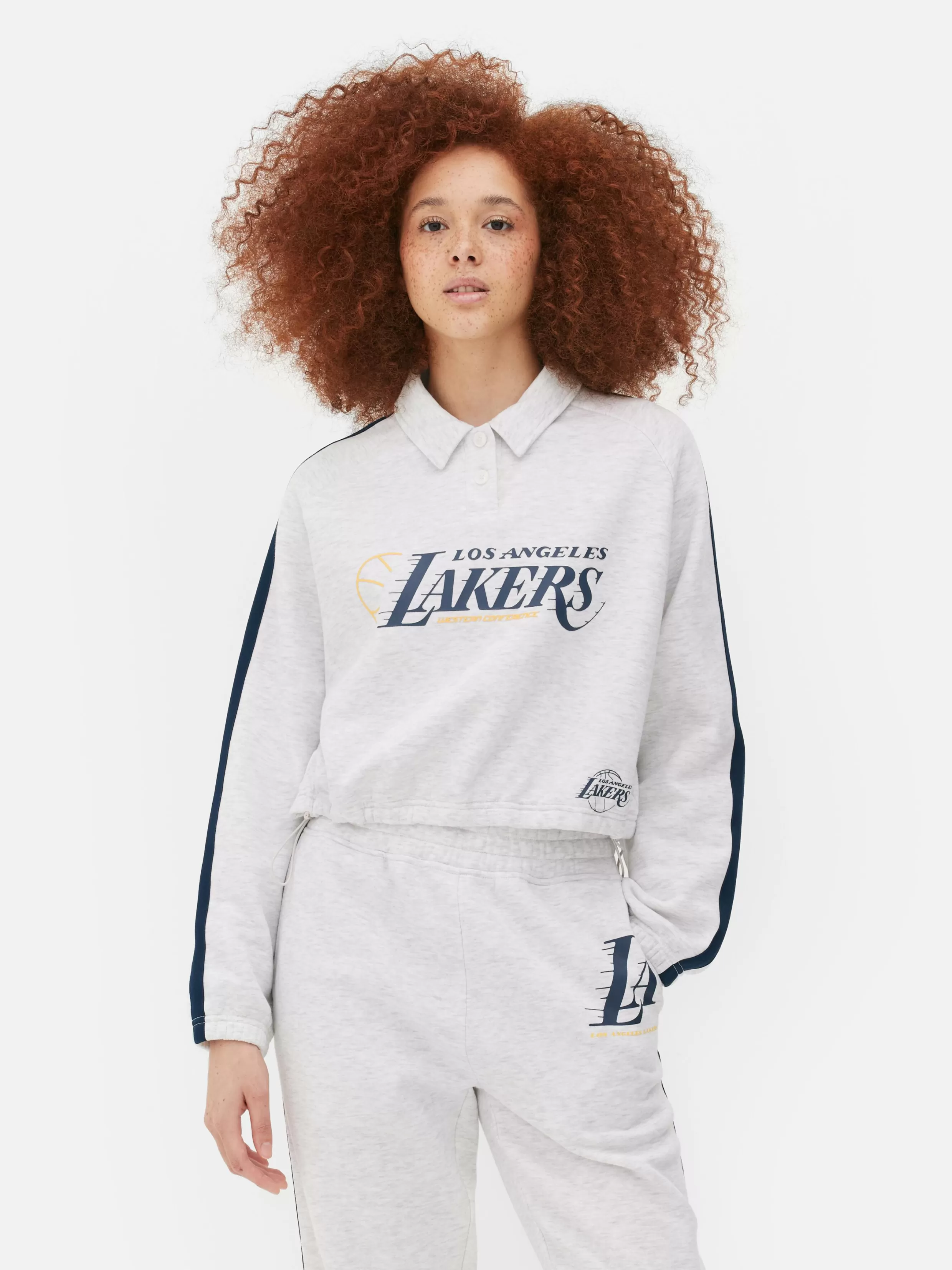 Clearance Los Angeles Lakers Polo Sweatshirt Women Hoodies And Sweatshirts