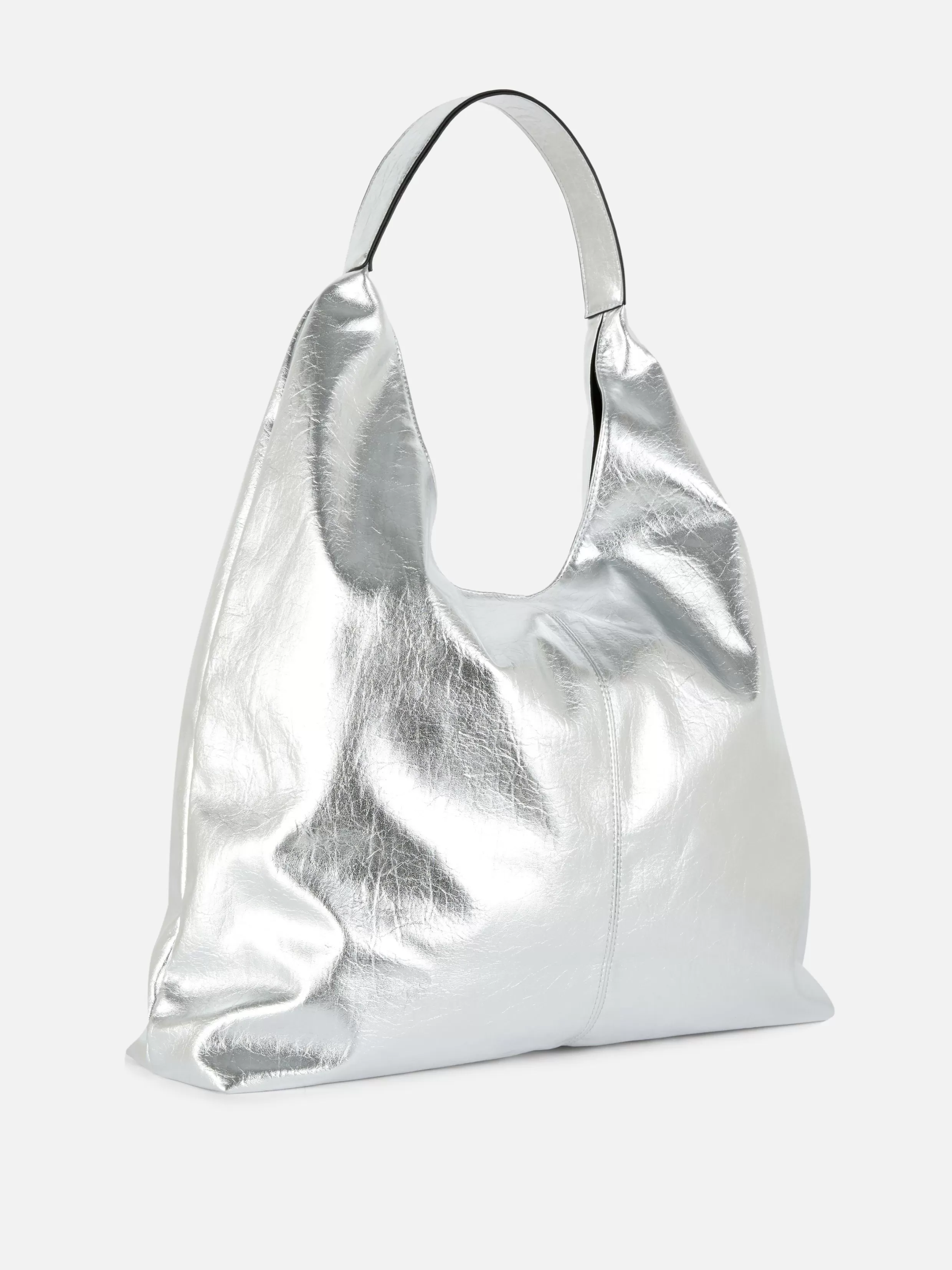 Fashion Metallic Faux Leather Shopper Women Bags And Purses