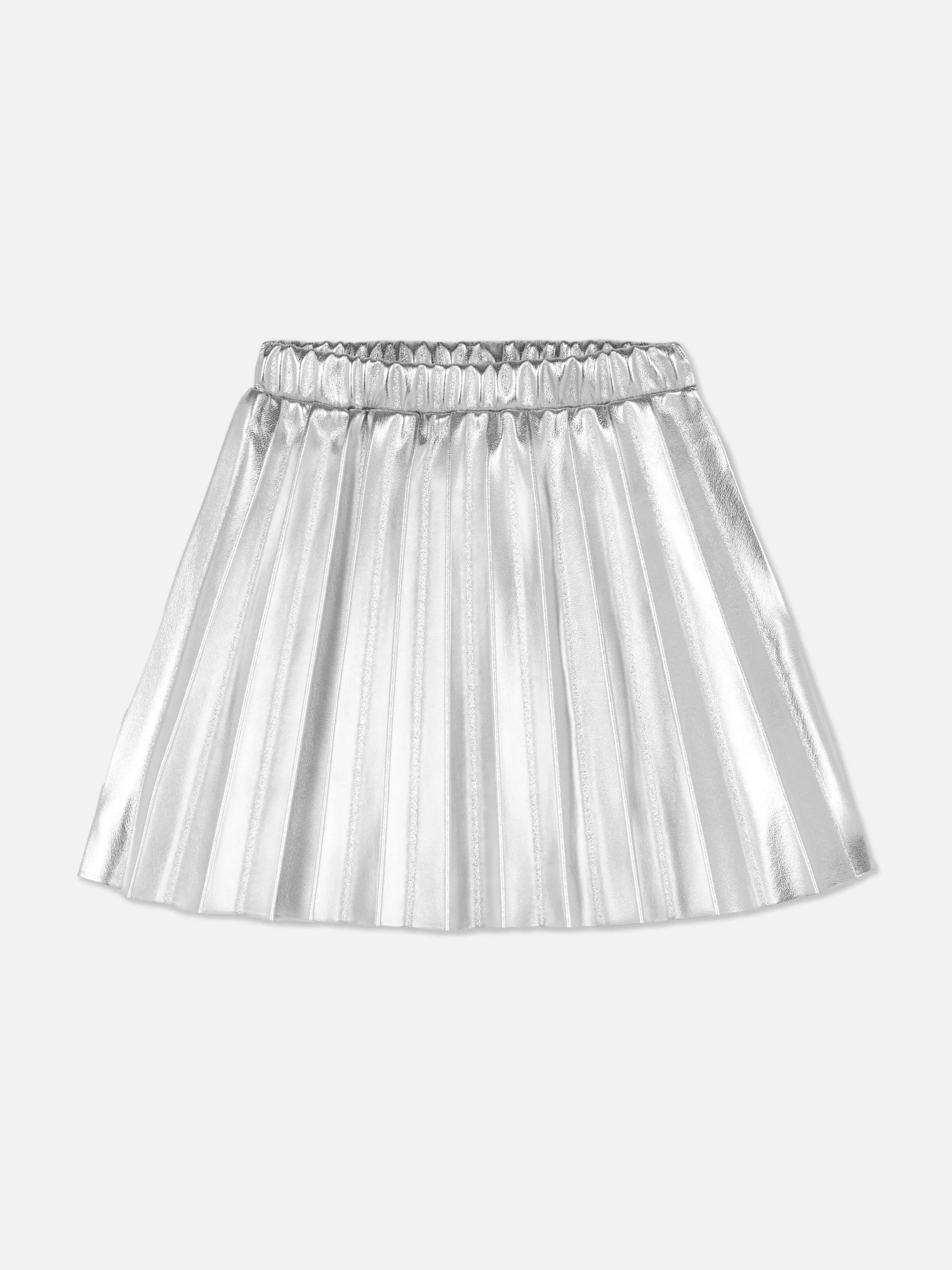 Cheap Metallic Pleated Skirt Kids Skirts