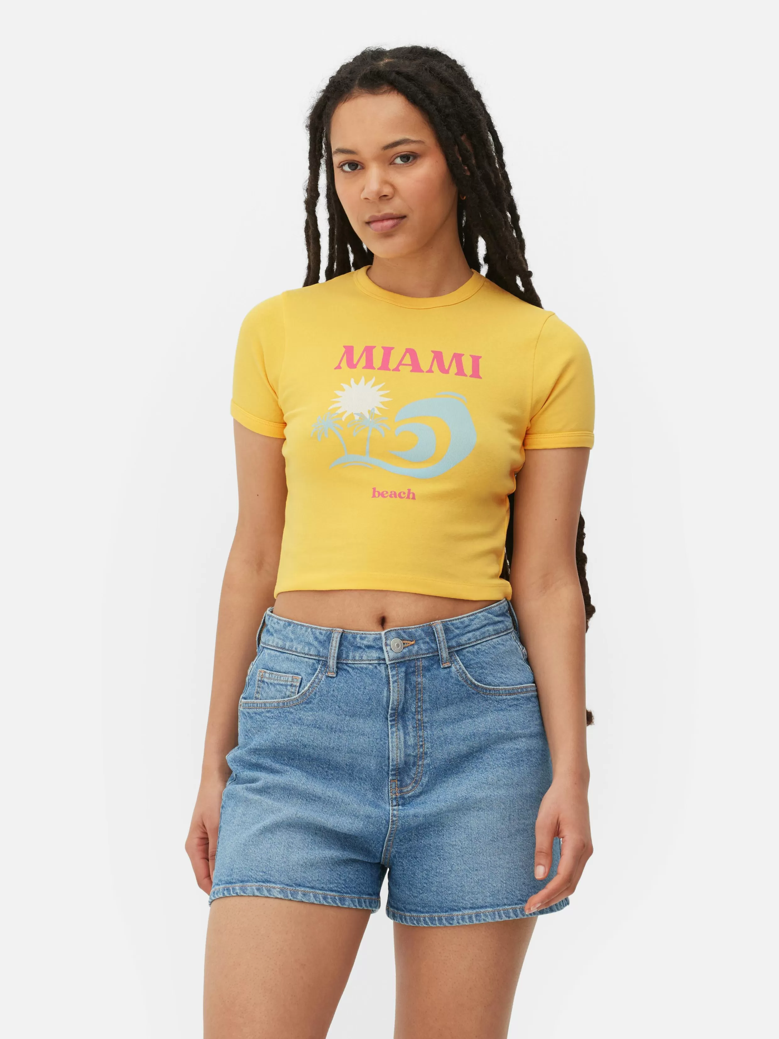 Hot Miami Beach Cropped T-Shirt Women Tops And T-Shirts