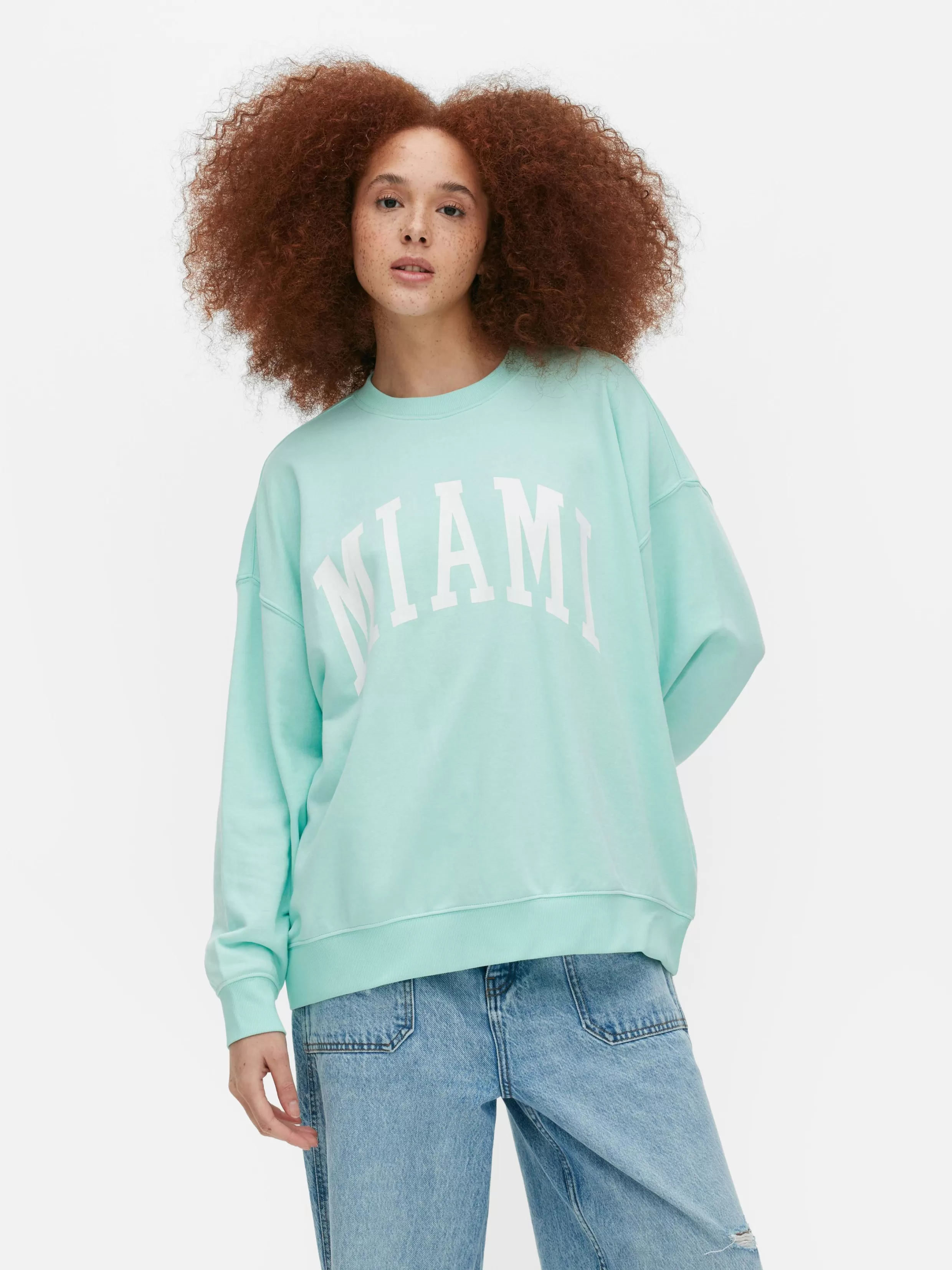 Fashion Miami Lettering Oversized Sweatshirt Women Hoodies And Sweatshirts