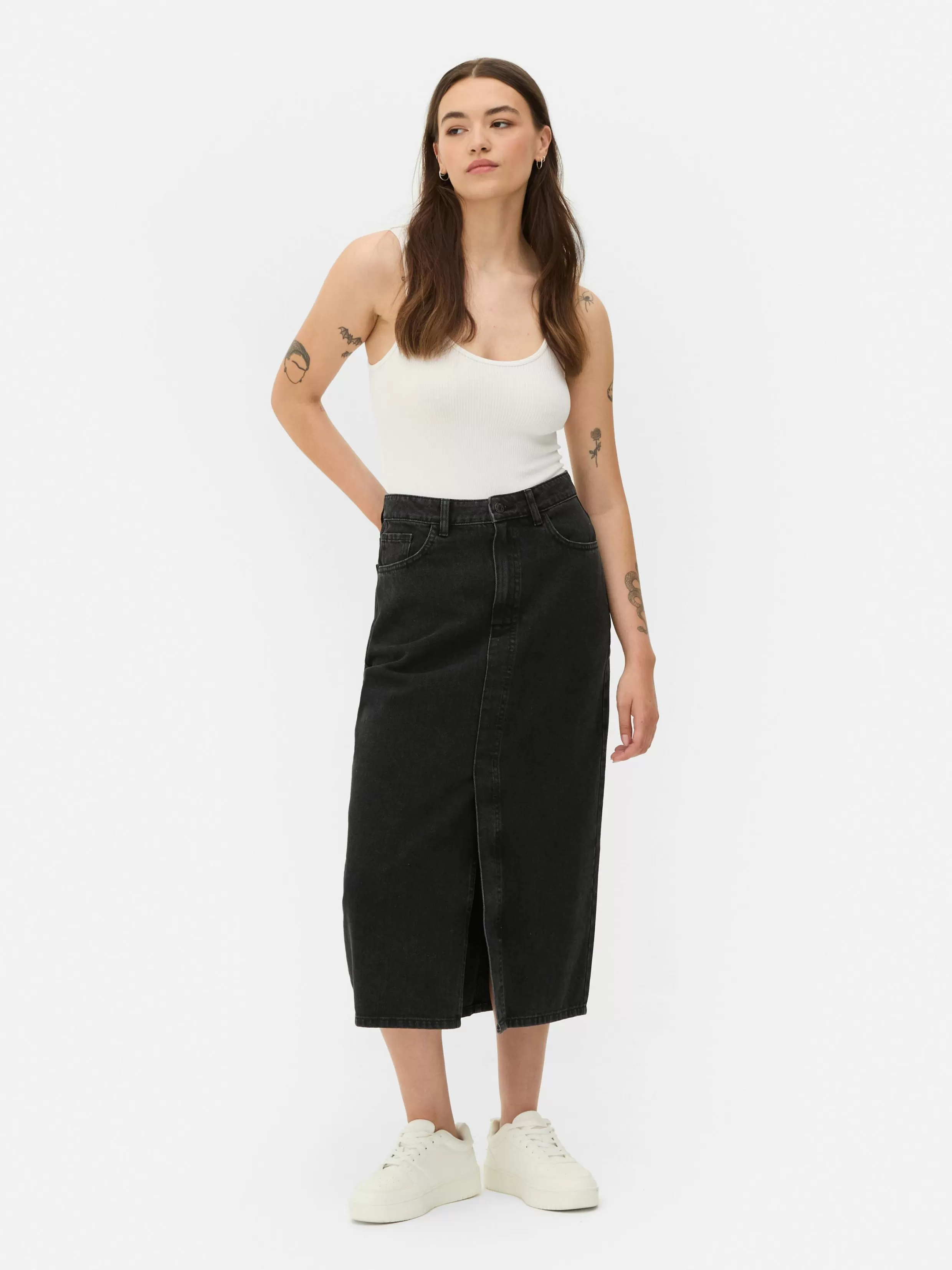 Online Midi Denim Skirt Women Skirts | Denim