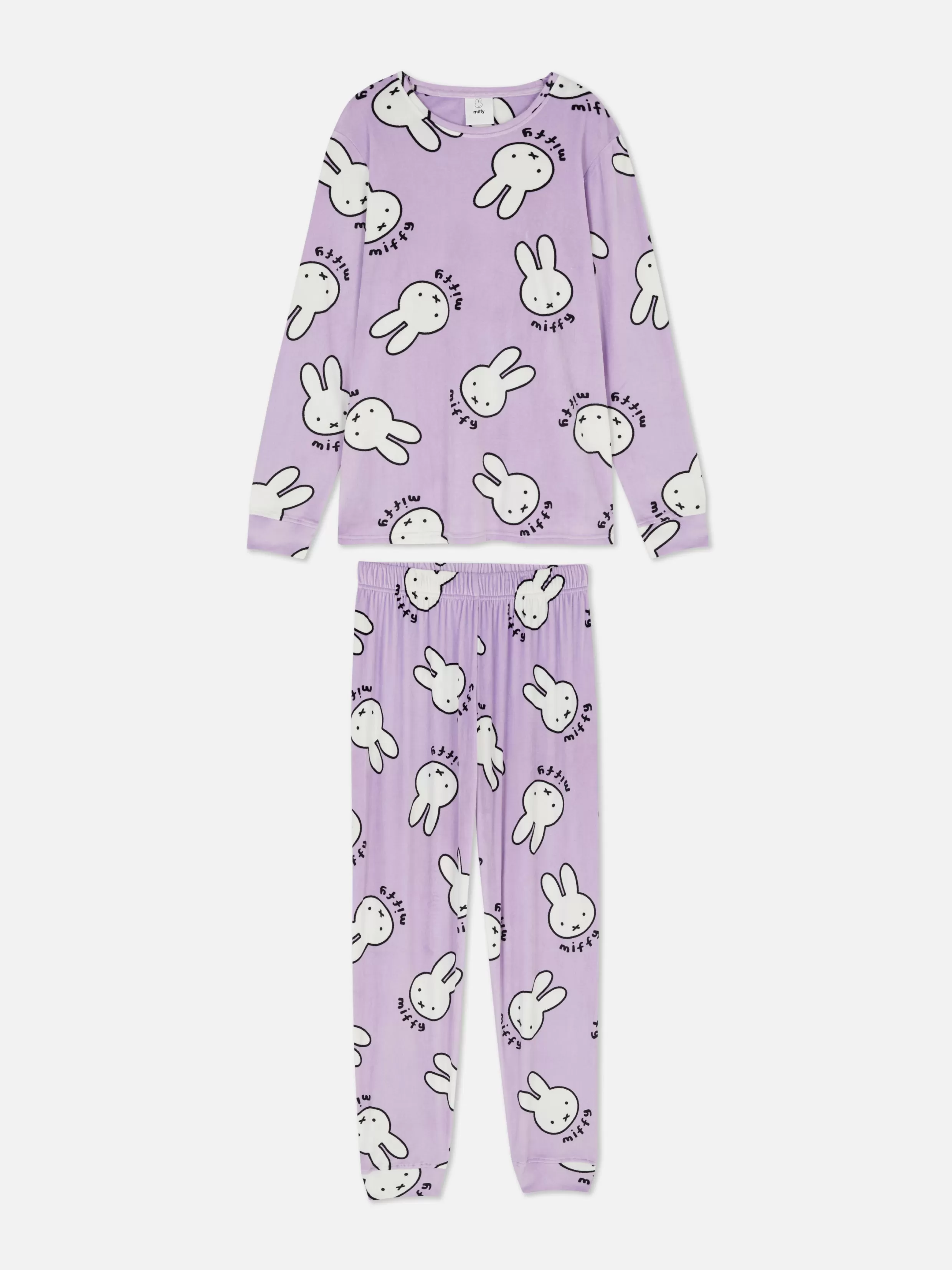 Outlet Miffy Long Sleeve Fleece Pajamas Women Pajama Sets