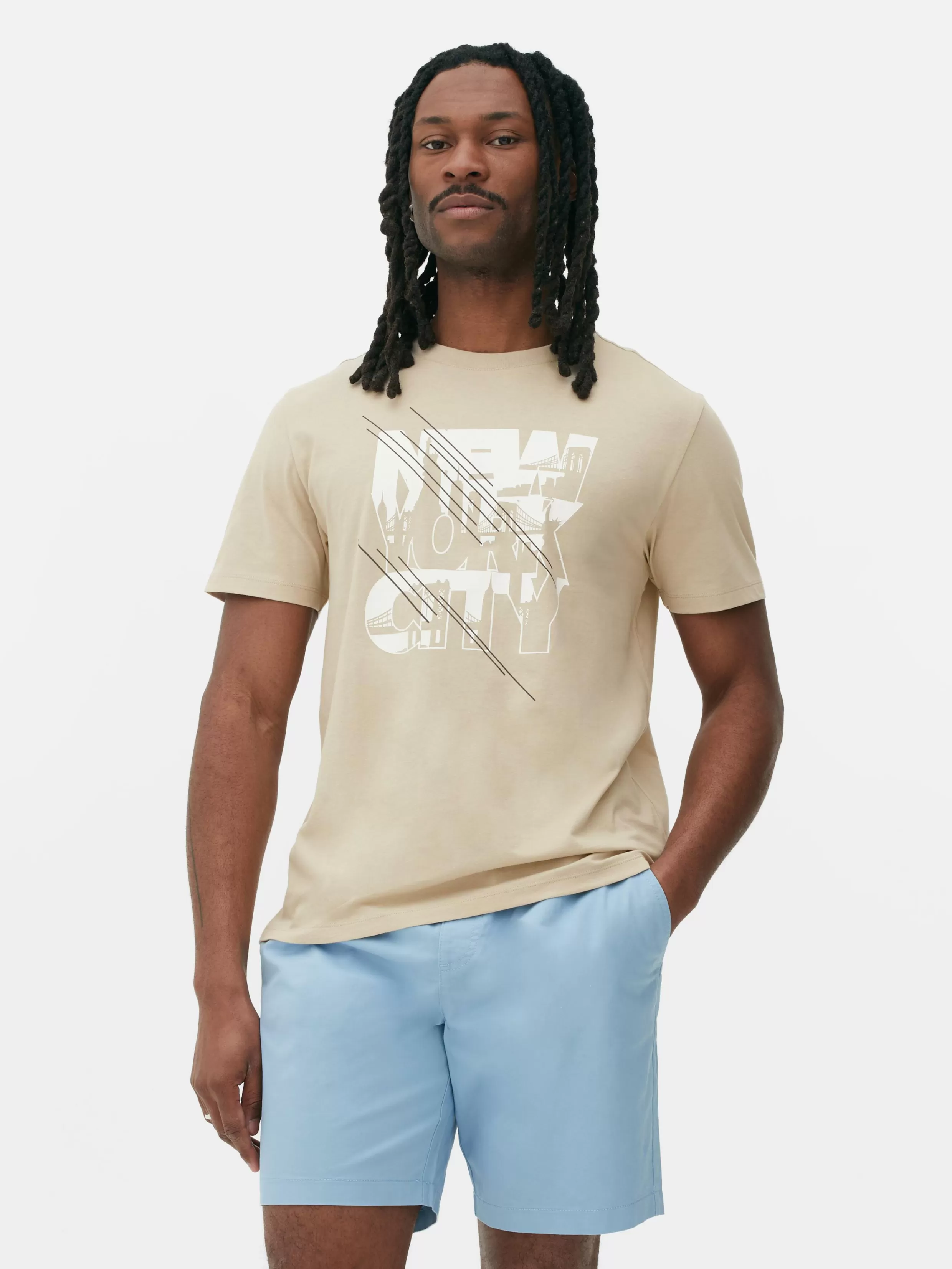 Fashion New York City Infill Graphic T-Shirt Tops And T-Shirts