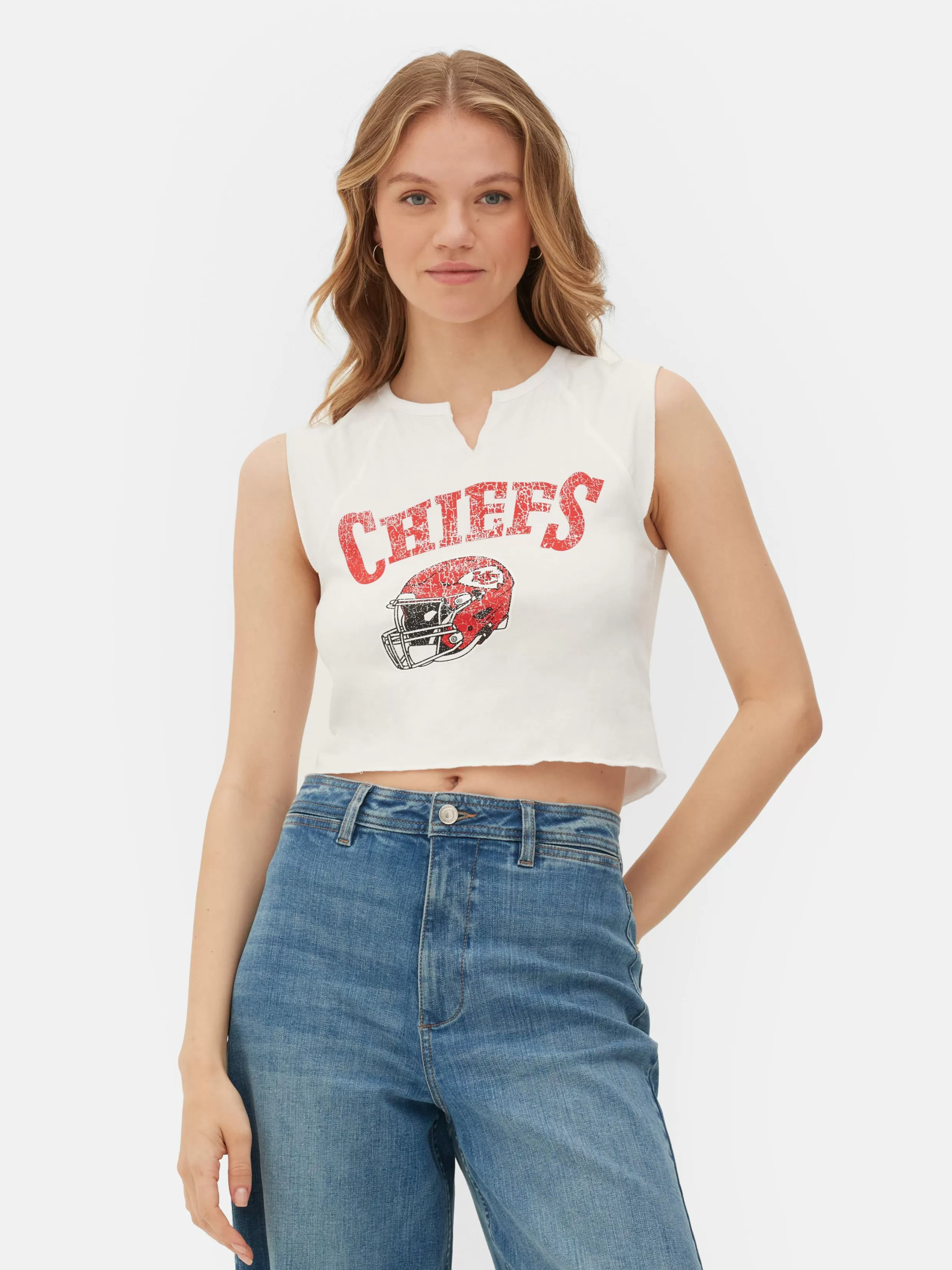 Flash Sale NFL Kansas City Chiefs Cropped Tank Women Tops And T-Shirts