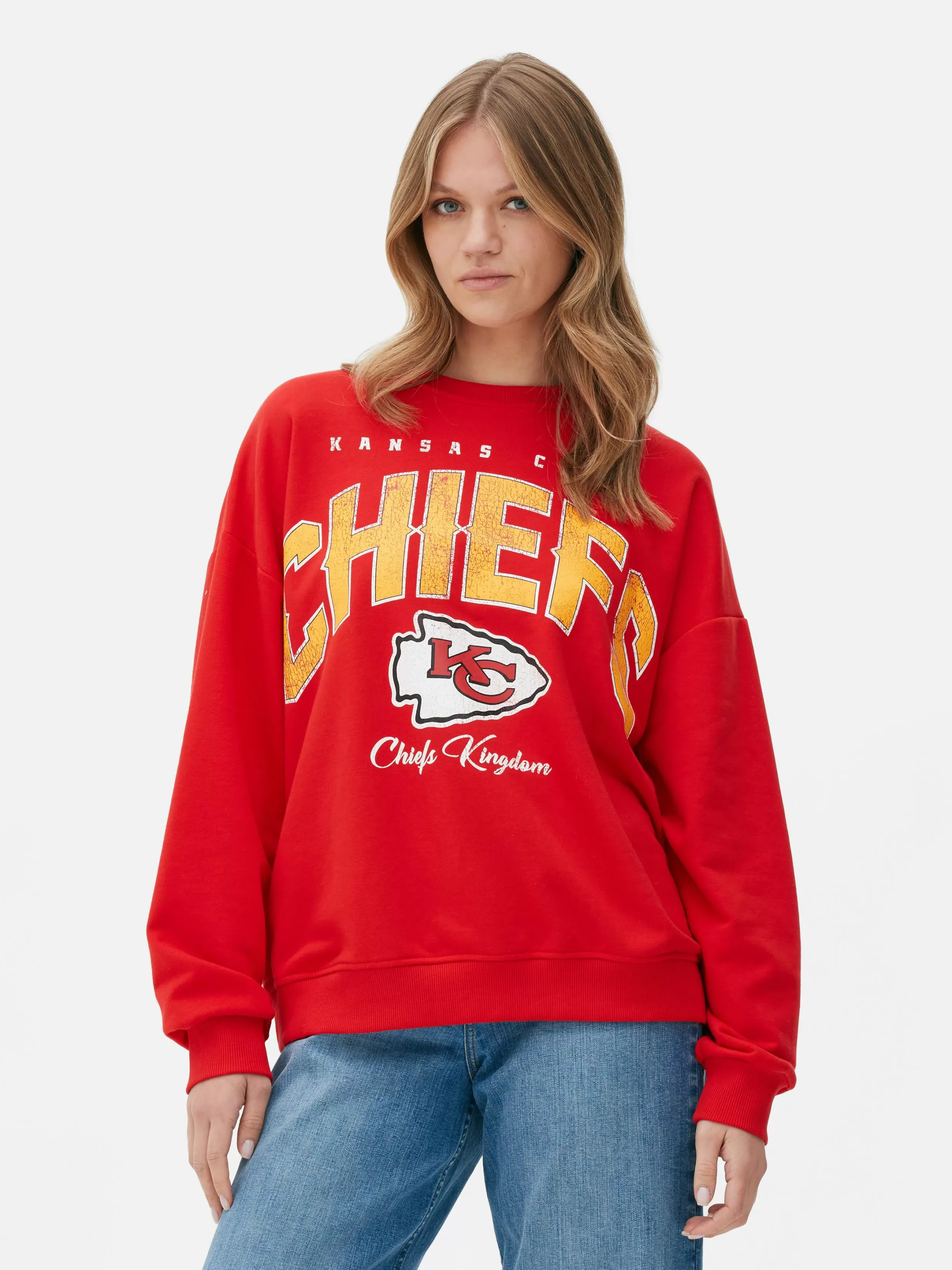 Store NFL Kansas City Chiefs Oversized Sweatshirt Women Loungewear | Hoodies And Sweatshirts