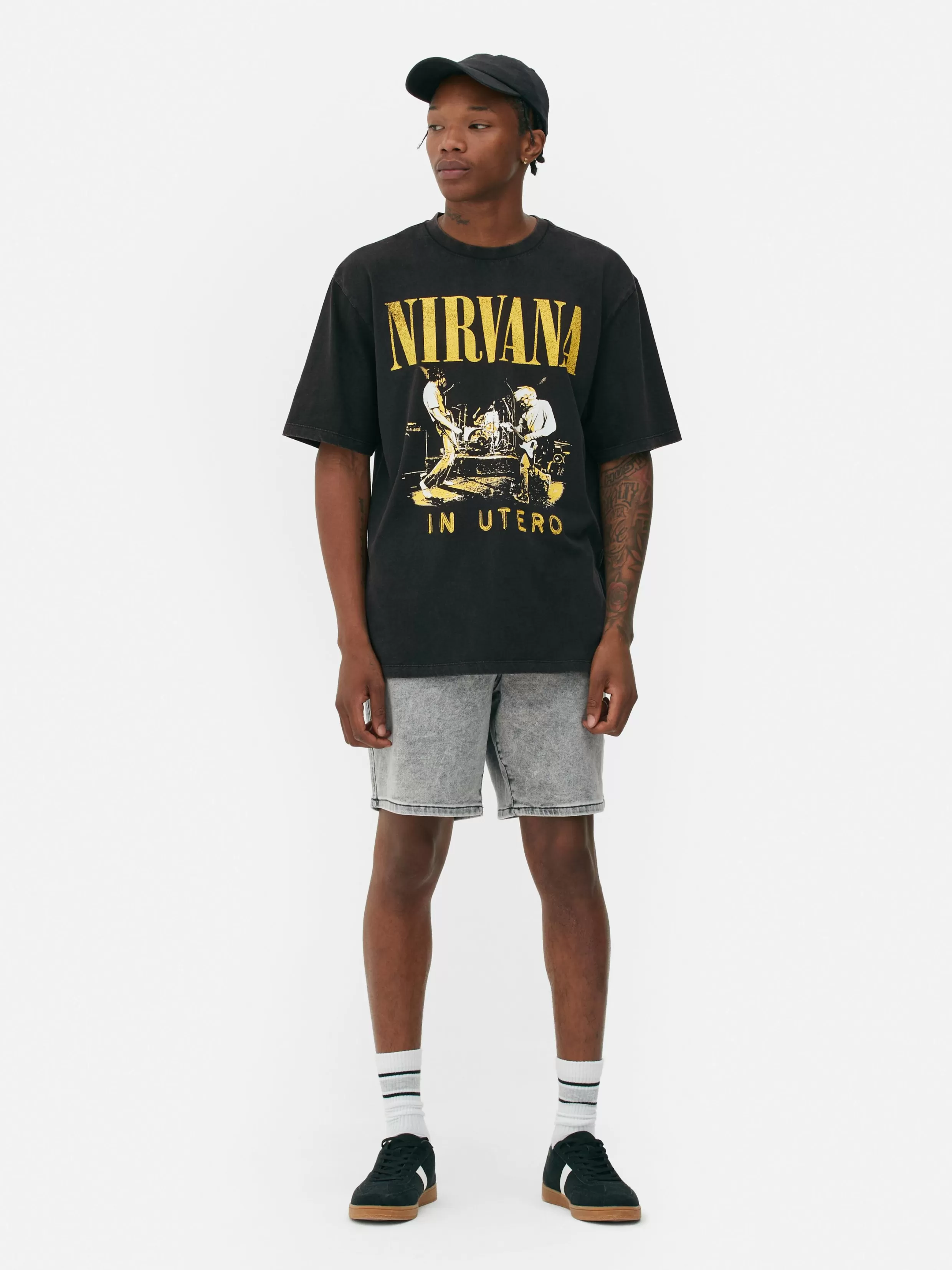 Best Sale Nirvana Washed Effect T-Shirt Graphic Tees And Sweatshirts | Tops And T-Shirts