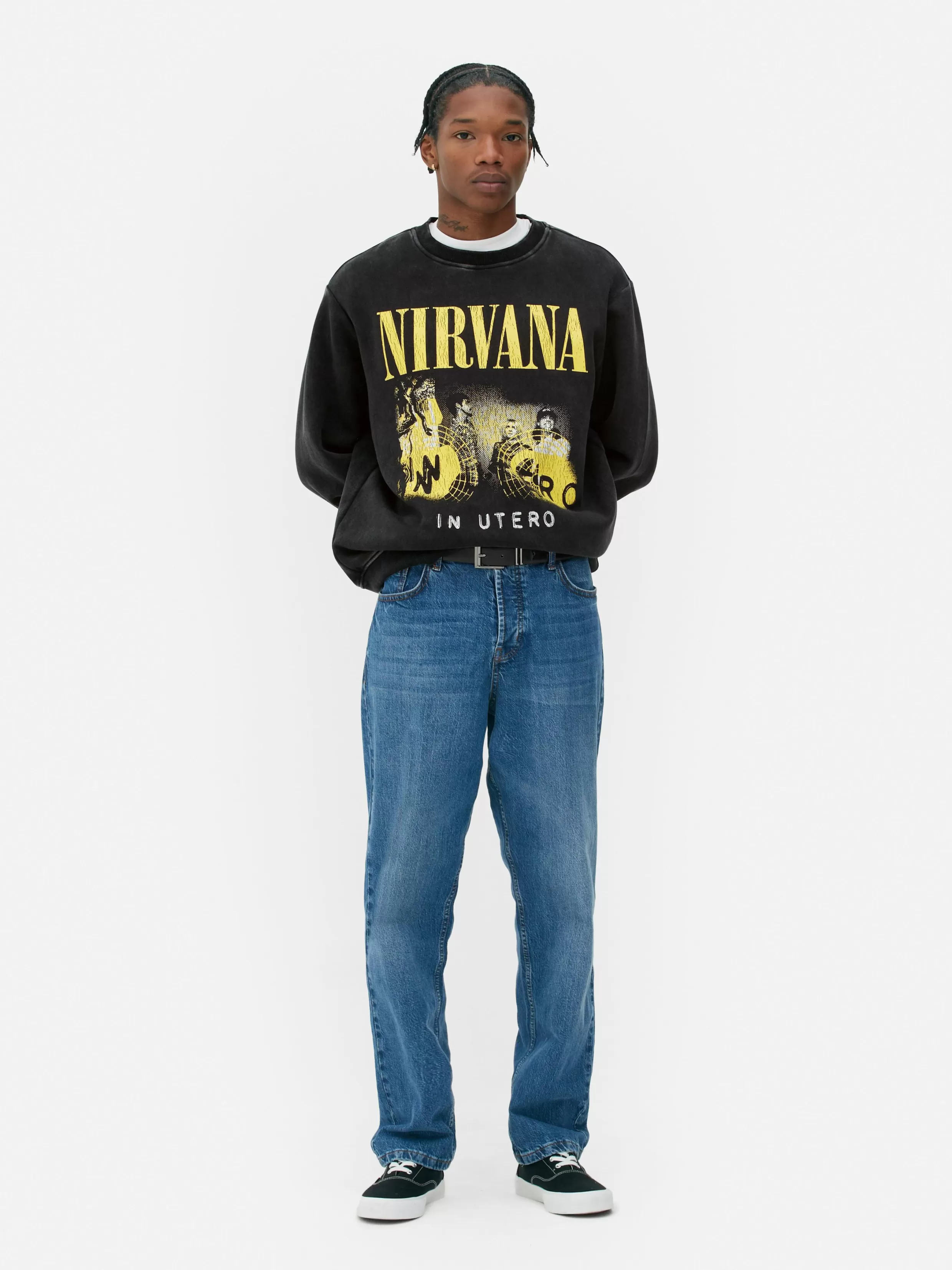 Best Nirvana Washed Sweatshirt Graphic Tees And Sweatshirts | Hoodies And Sweatshirts