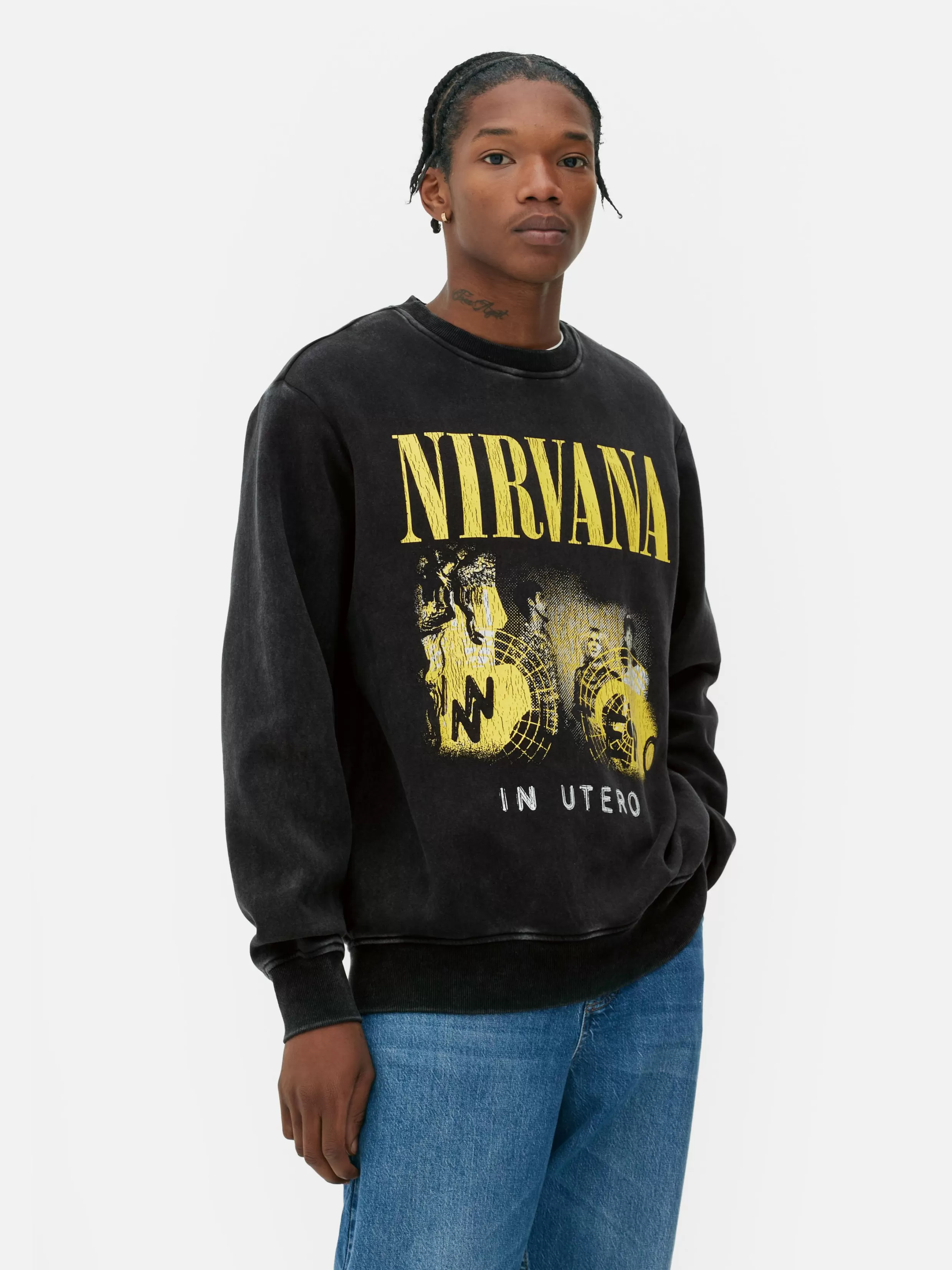 Best Nirvana Washed Sweatshirt Graphic Tees And Sweatshirts | Hoodies And Sweatshirts