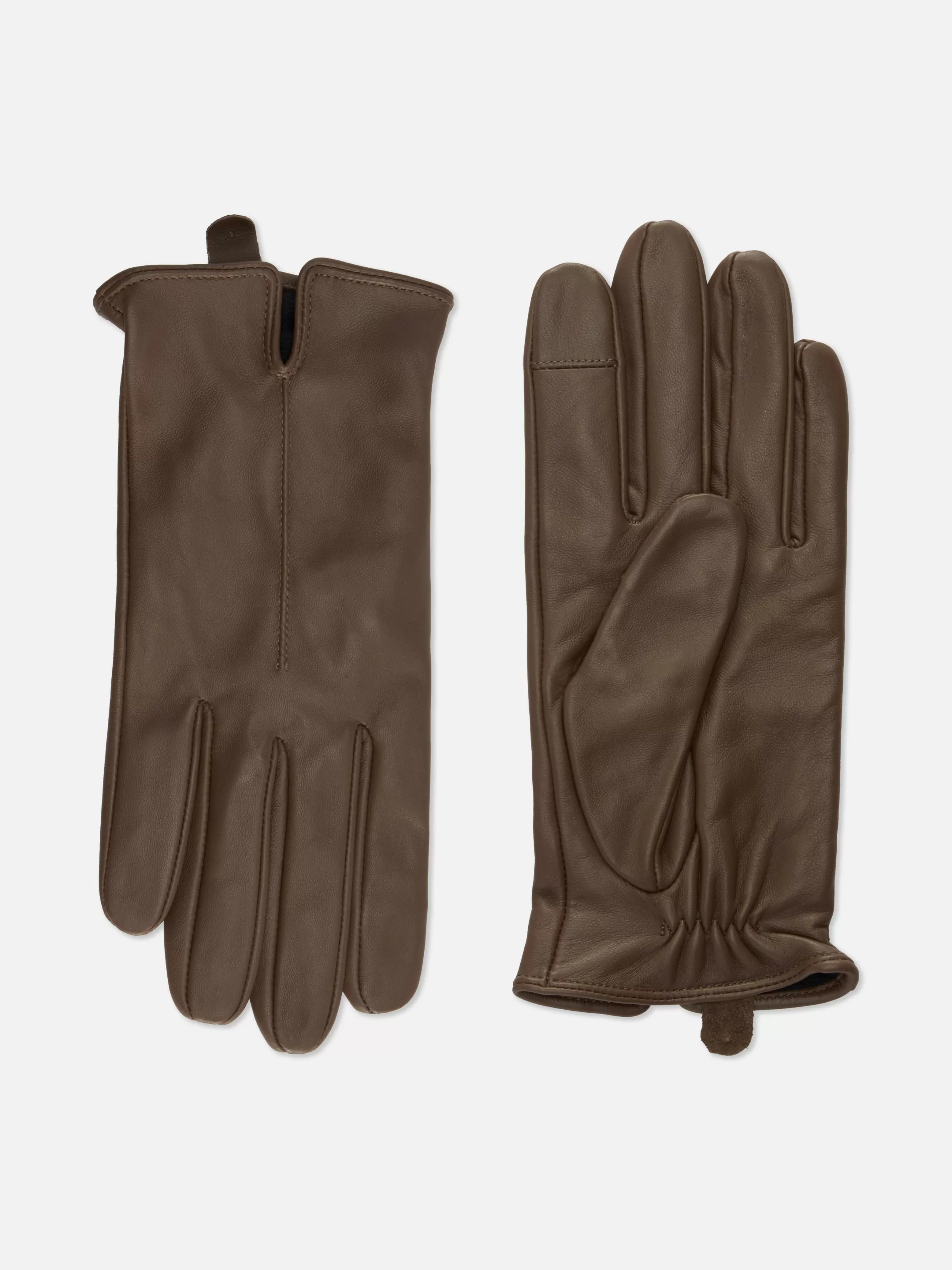 Clearance Notched Wrist Leather Gloves Women Hats, Gloves And Scarves