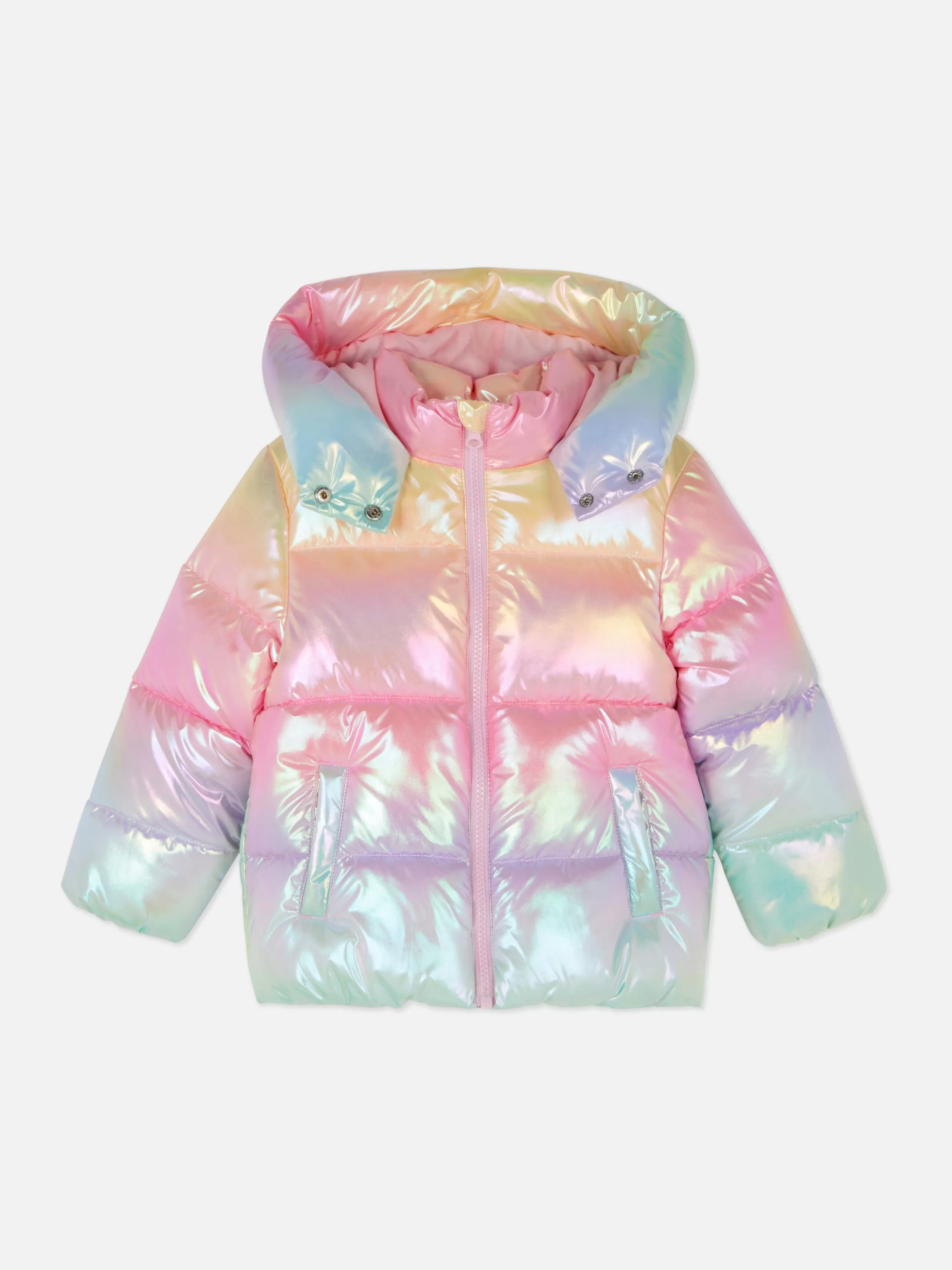 Shop Ombre Iridescent Puffer Jacket Kids Coats And Jackets