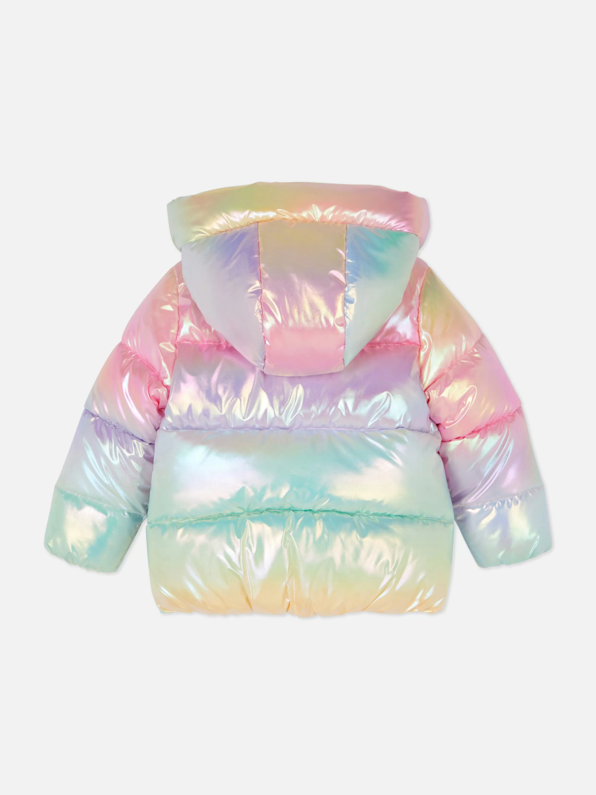 Shop Ombre Iridescent Puffer Jacket Kids Coats And Jackets