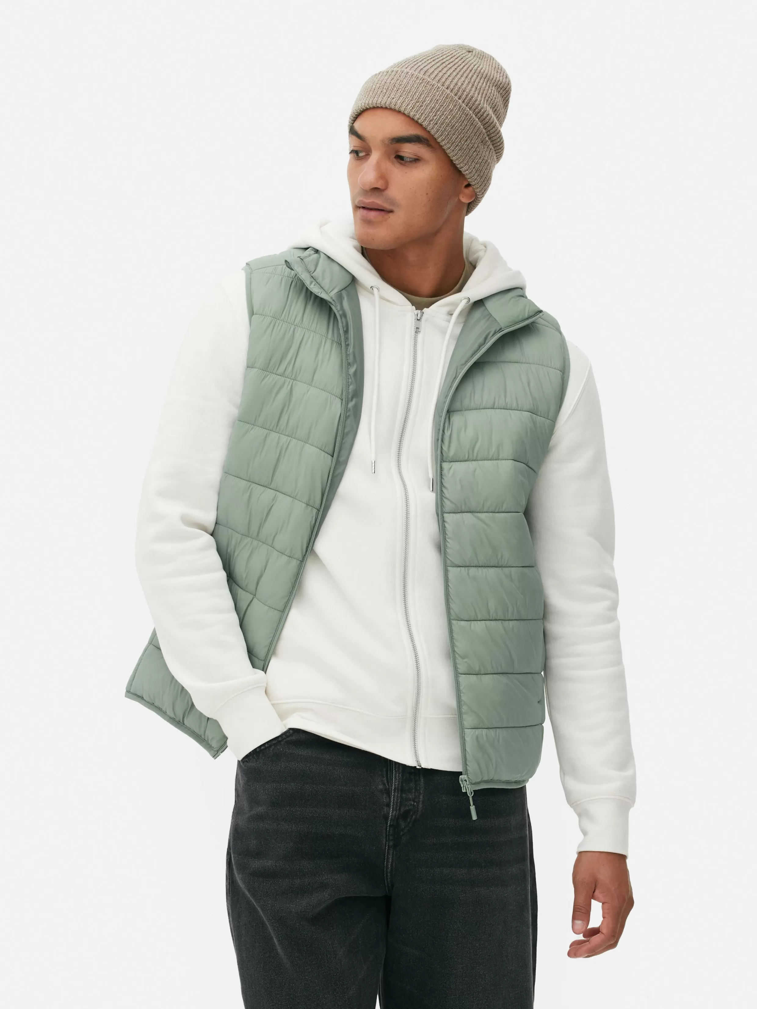 Sale Padded Zip Vest Coats And Jackets