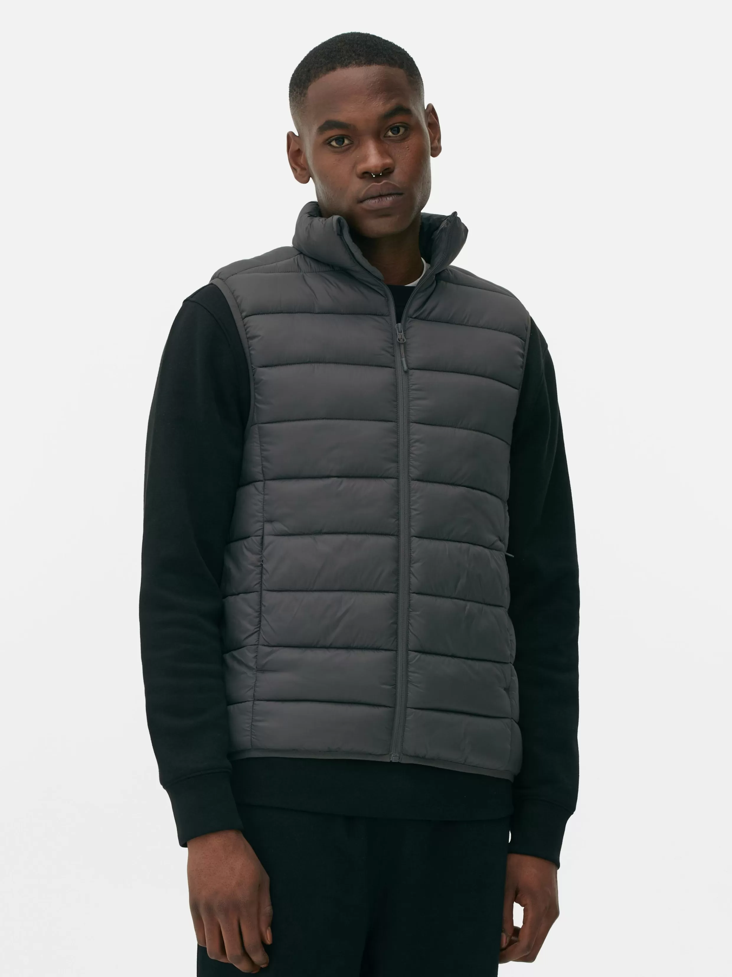 Sale Padded Zip Vest Coats And Jackets