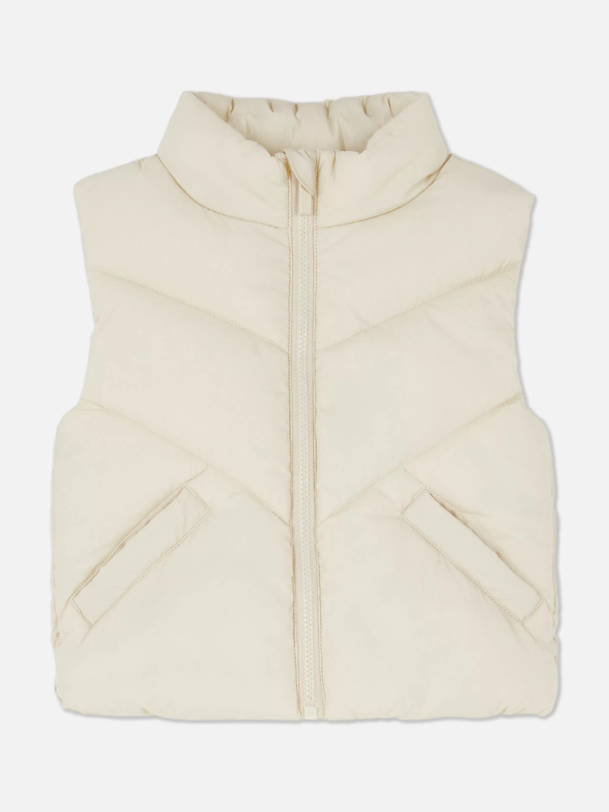 Cheap Quilted Zip Vest Coats And Jackets