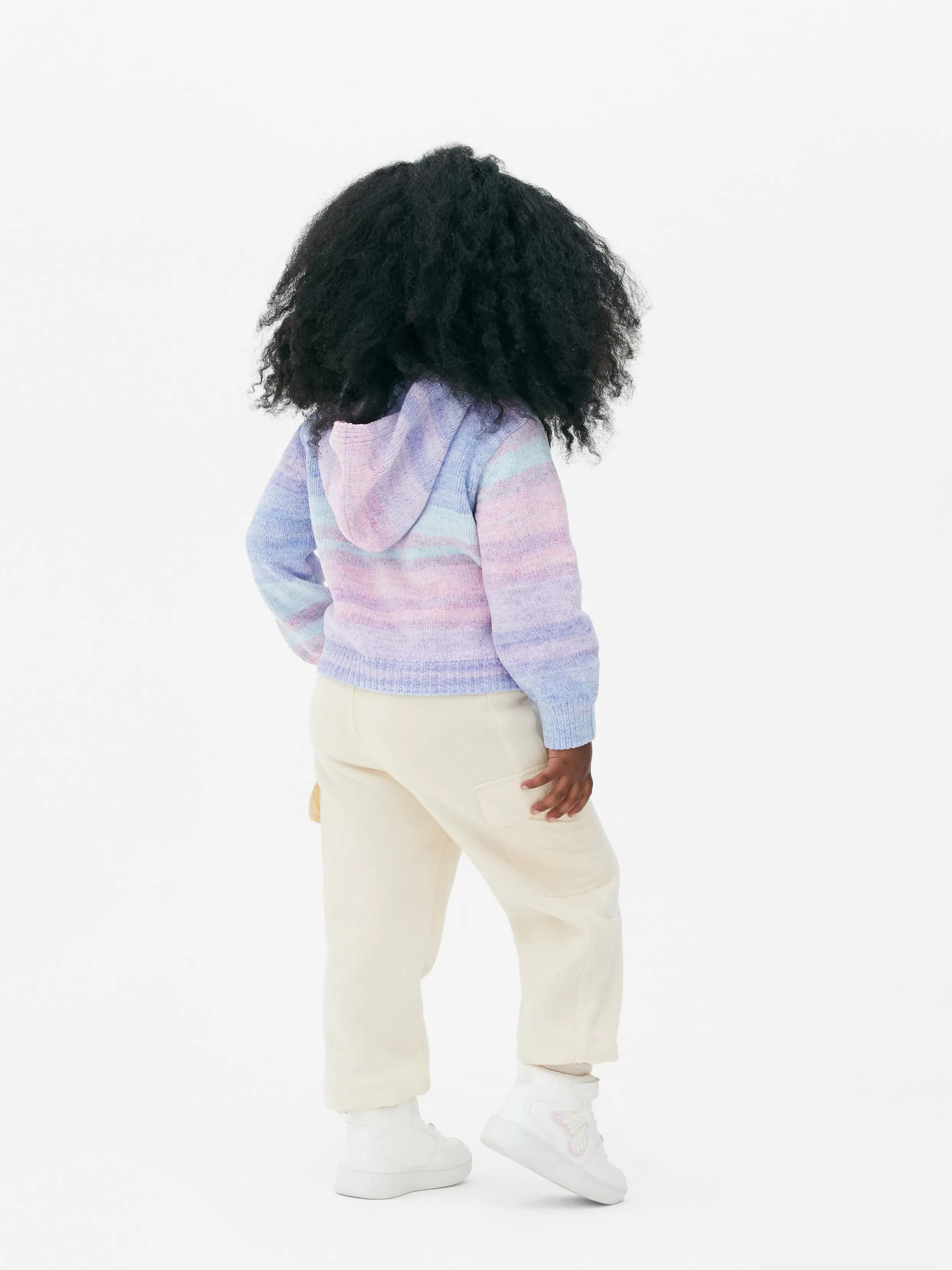 Best Sale Rainbow Knit Hoodie Kids Sweaters And Cardigans