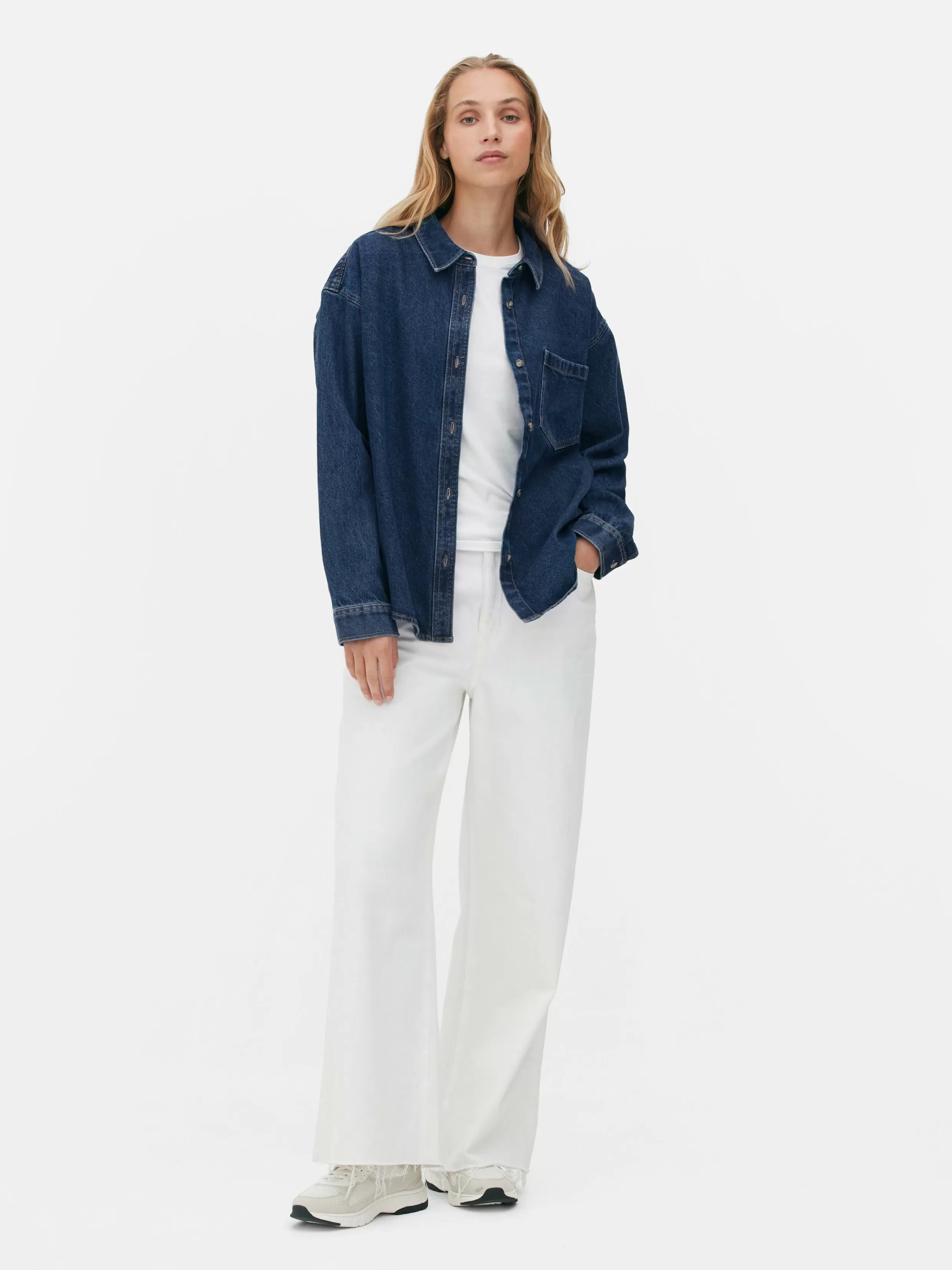 Shop Relaxed Fit Denim Shirt Women Denim | Shirts And Blouses