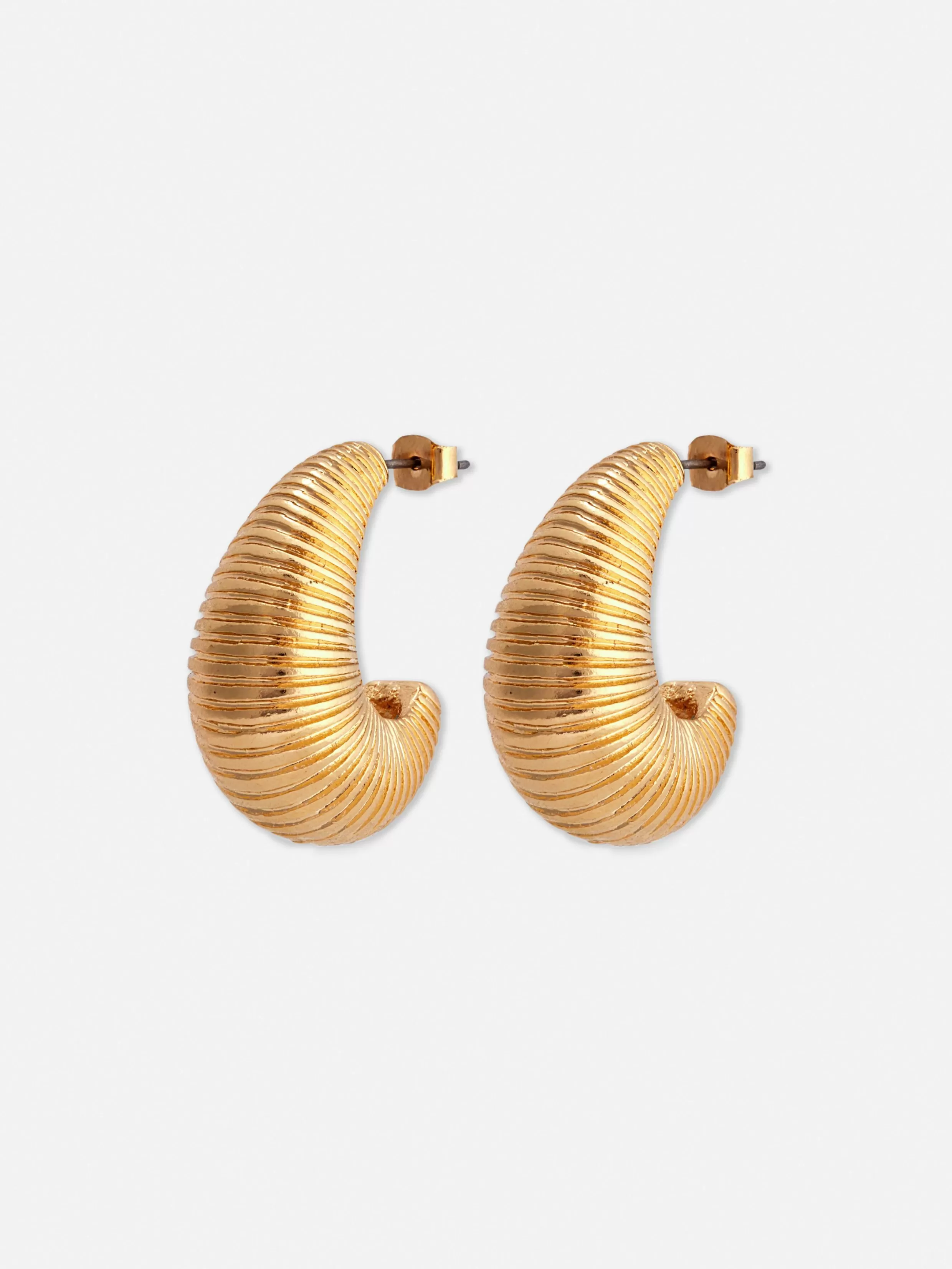 Shop Ribbed Bubble Hoop Earrings Women Jewelry