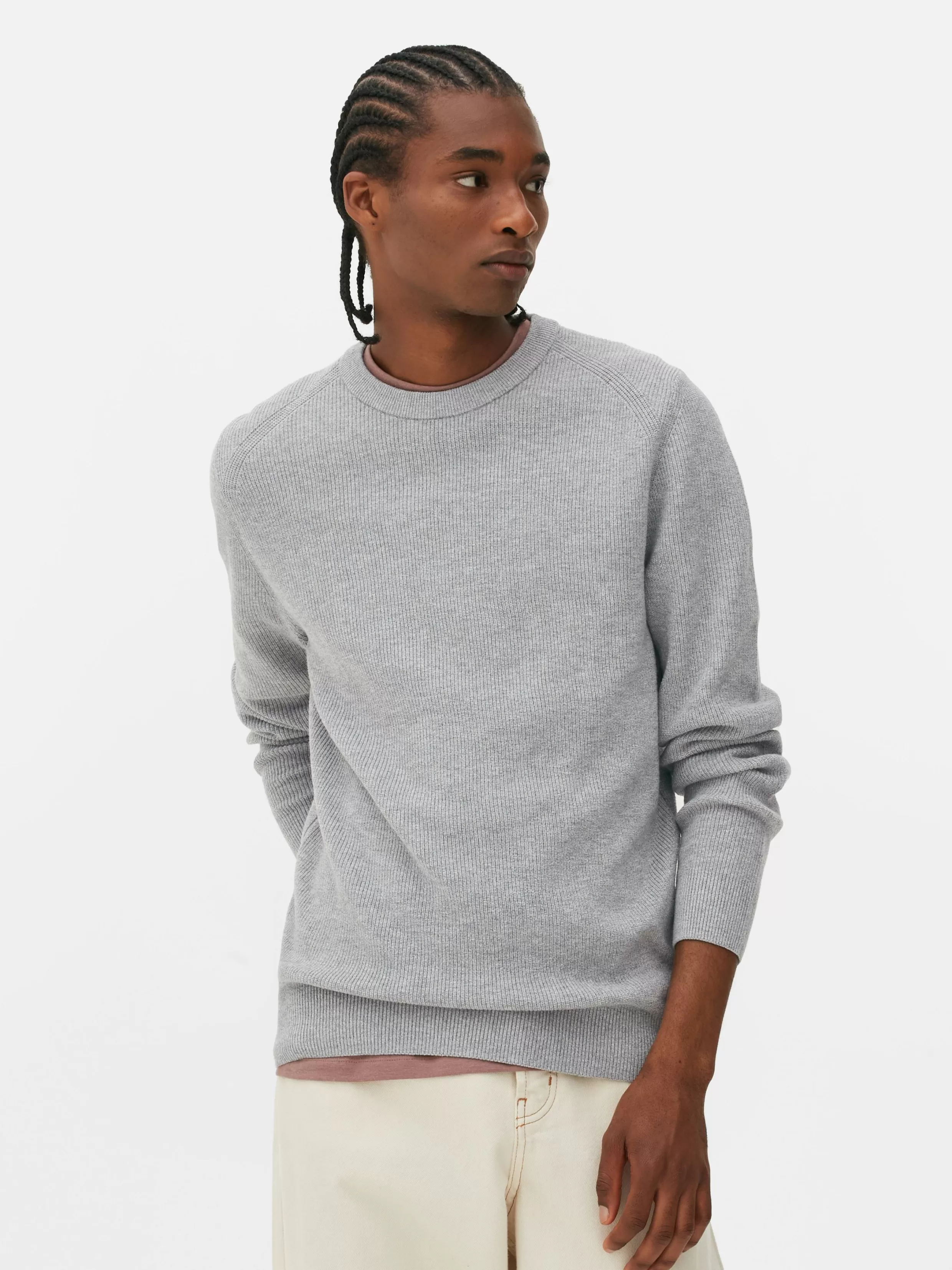 Shop Ribbed Crew Neck Sweater Sweaters And Cardigans