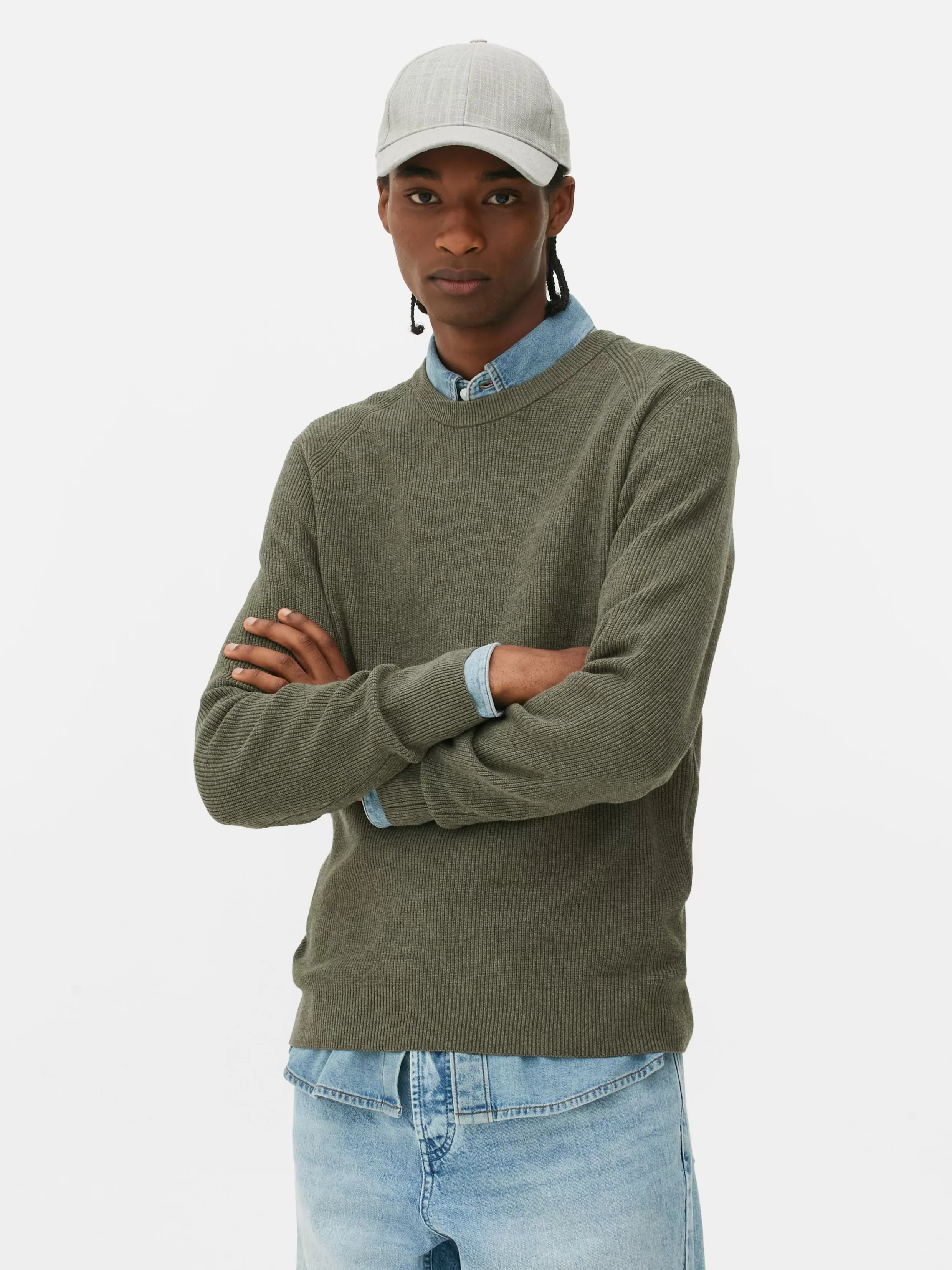 Shop Ribbed Crew Neck Sweater Sweaters And Cardigans