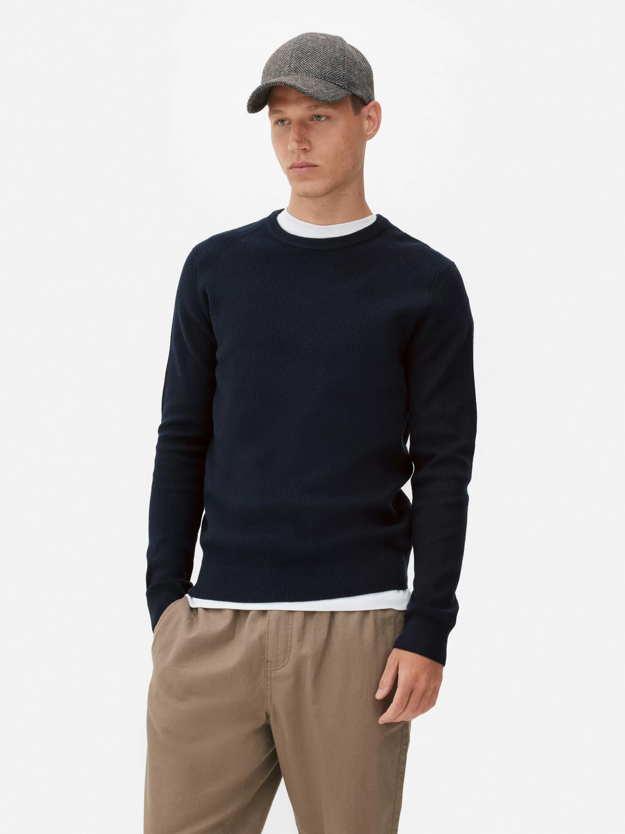 Discount Ribbed Crew Neck Sweater Sweaters And Cardigans