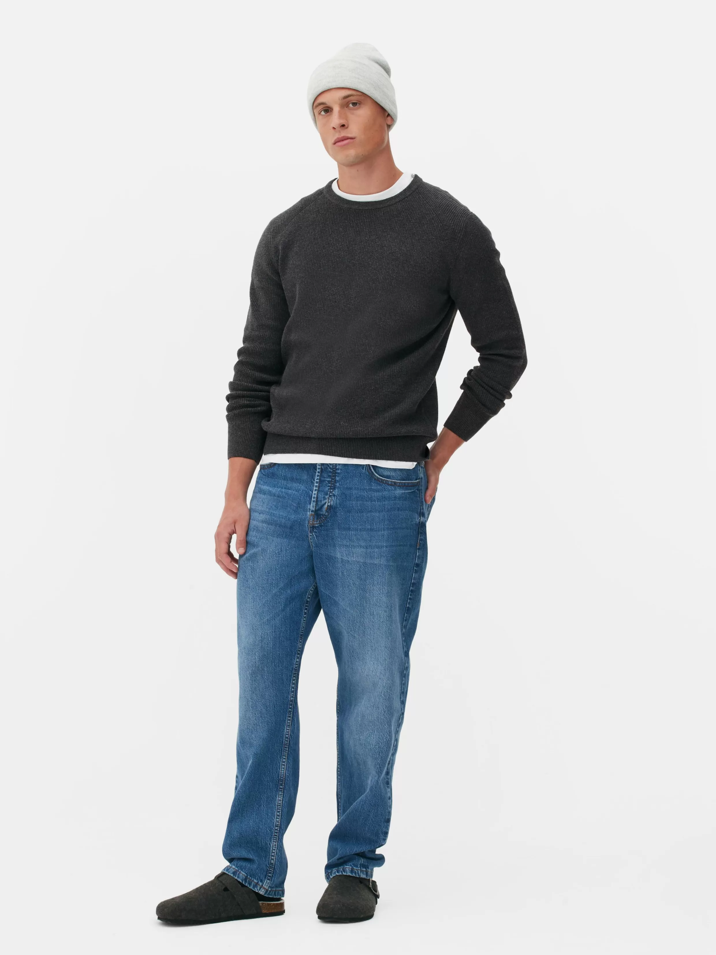 Outlet Ribbed Crew Neck Sweater Sweaters And Cardigans