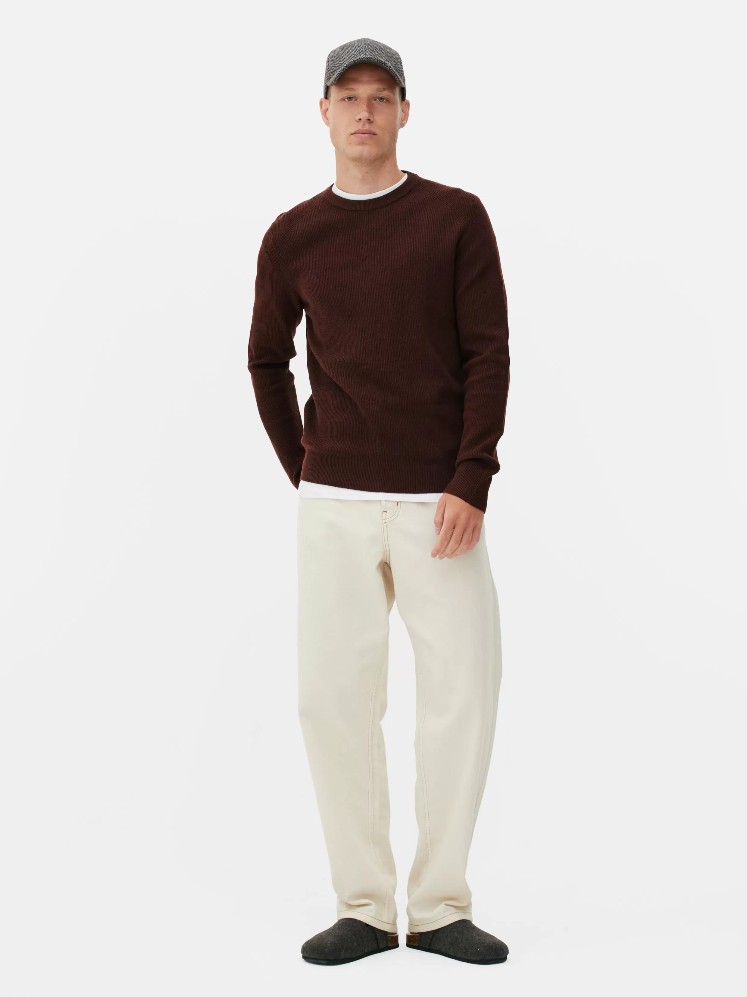 Store Ribbed Crew Neck Sweater Sweaters And Cardigans