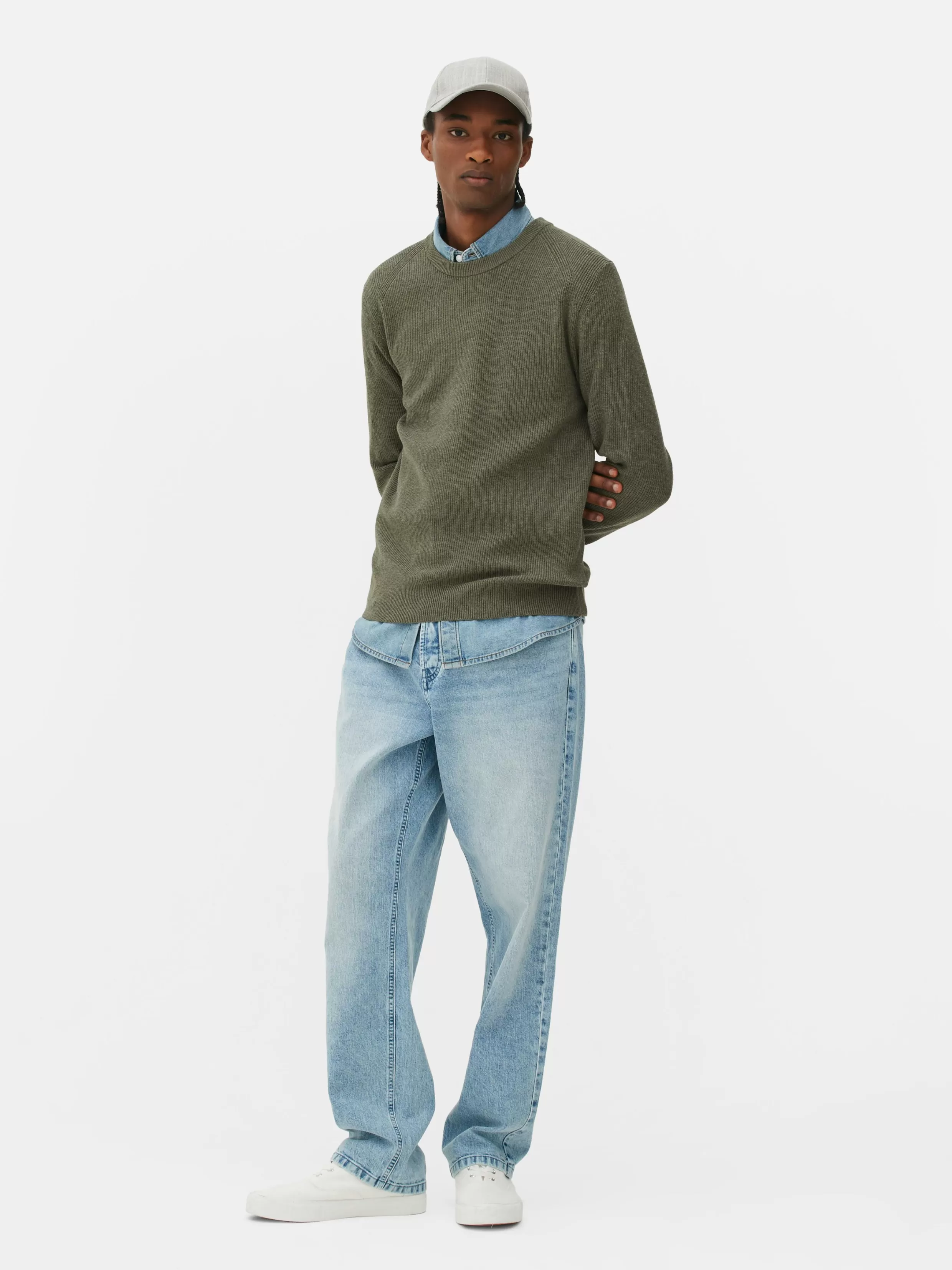 Shop Ribbed Crew Neck Sweater Sweaters And Cardigans