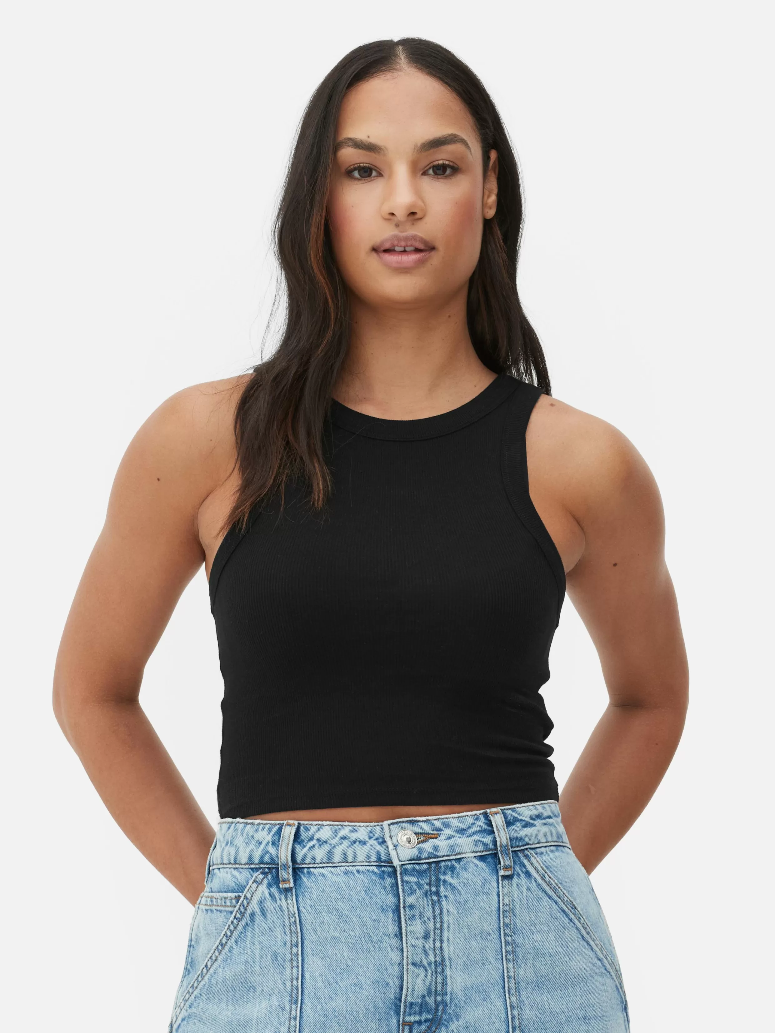 Shop Ribbed Racerback Tank Women Tops And T-Shirts