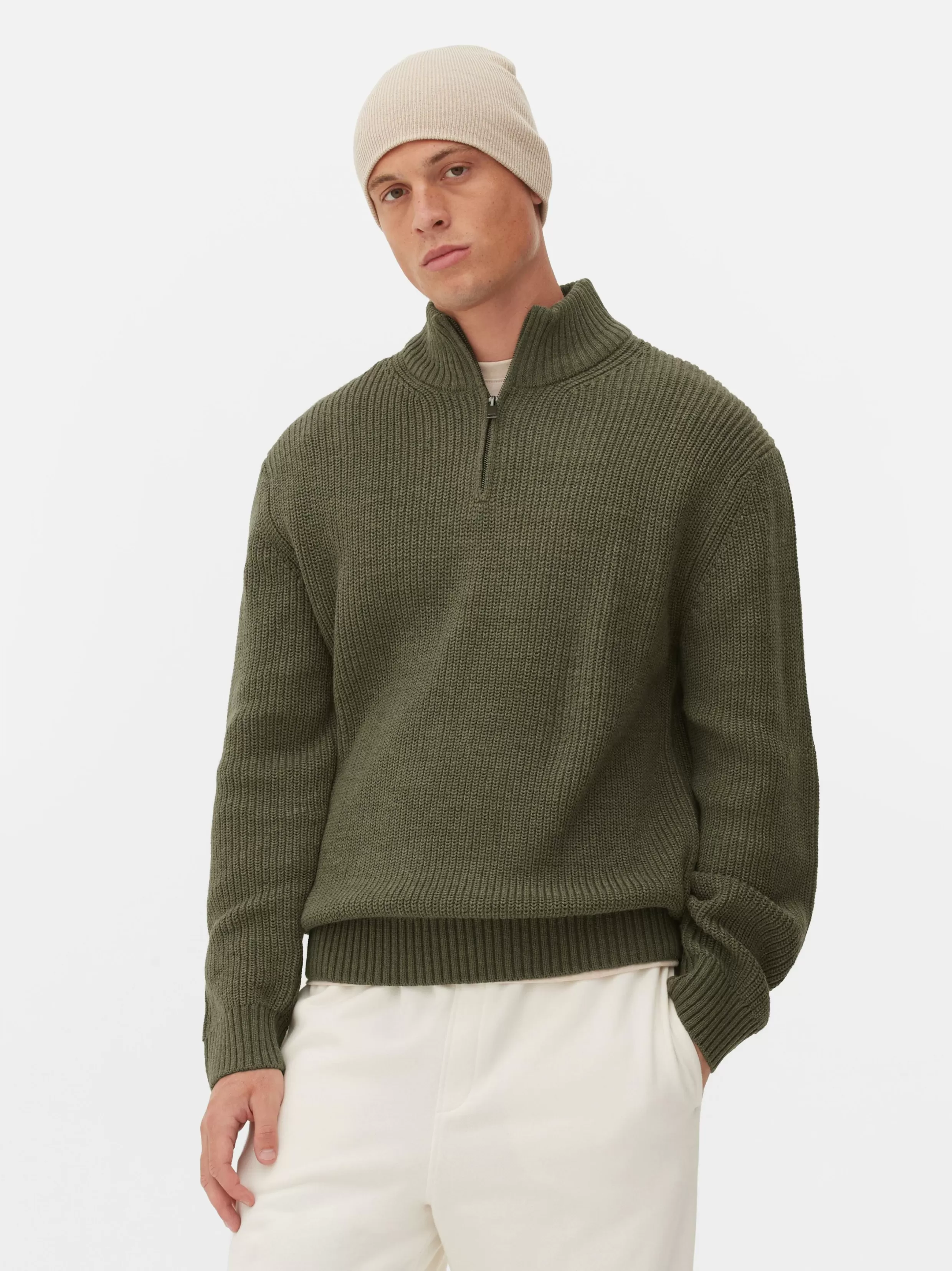 Online Rib-Knit Half-Zip Sweater Sweaters And Cardigans