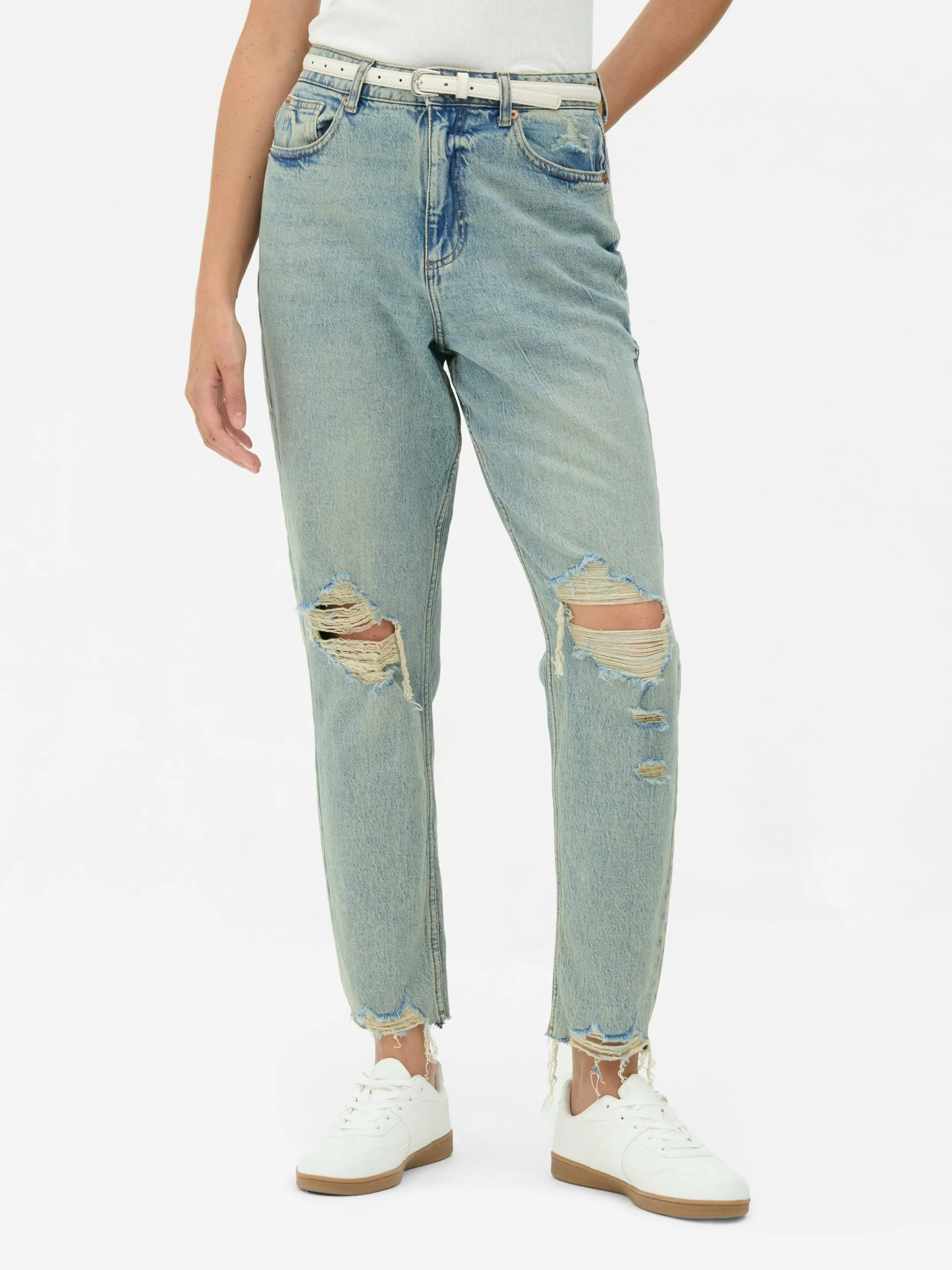 Outlet Ripped Denim Mom Jeans Women Denim | Jeans