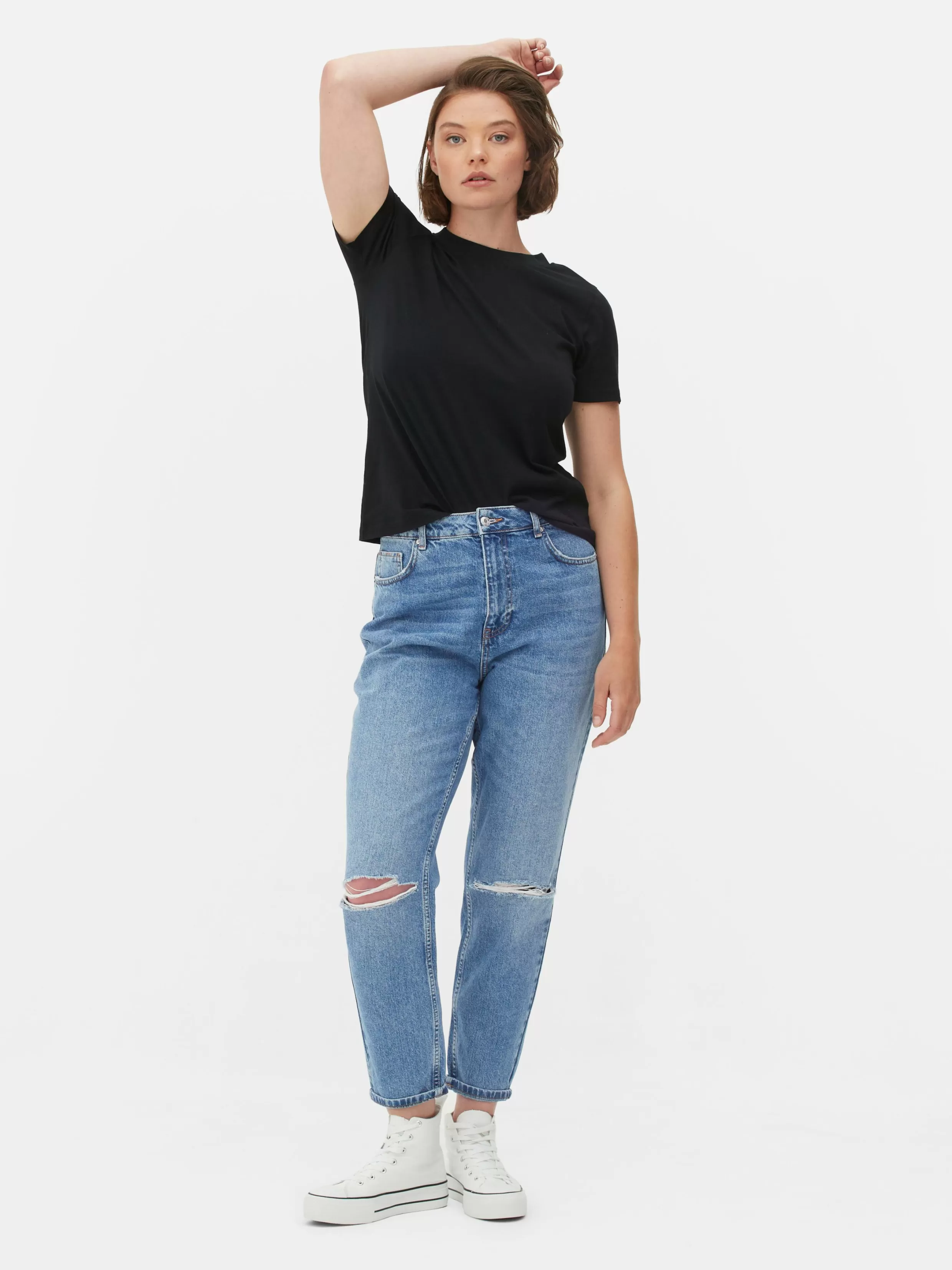 Flash Sale Ripped Denim Mom Jeans Women Denim | Jeans