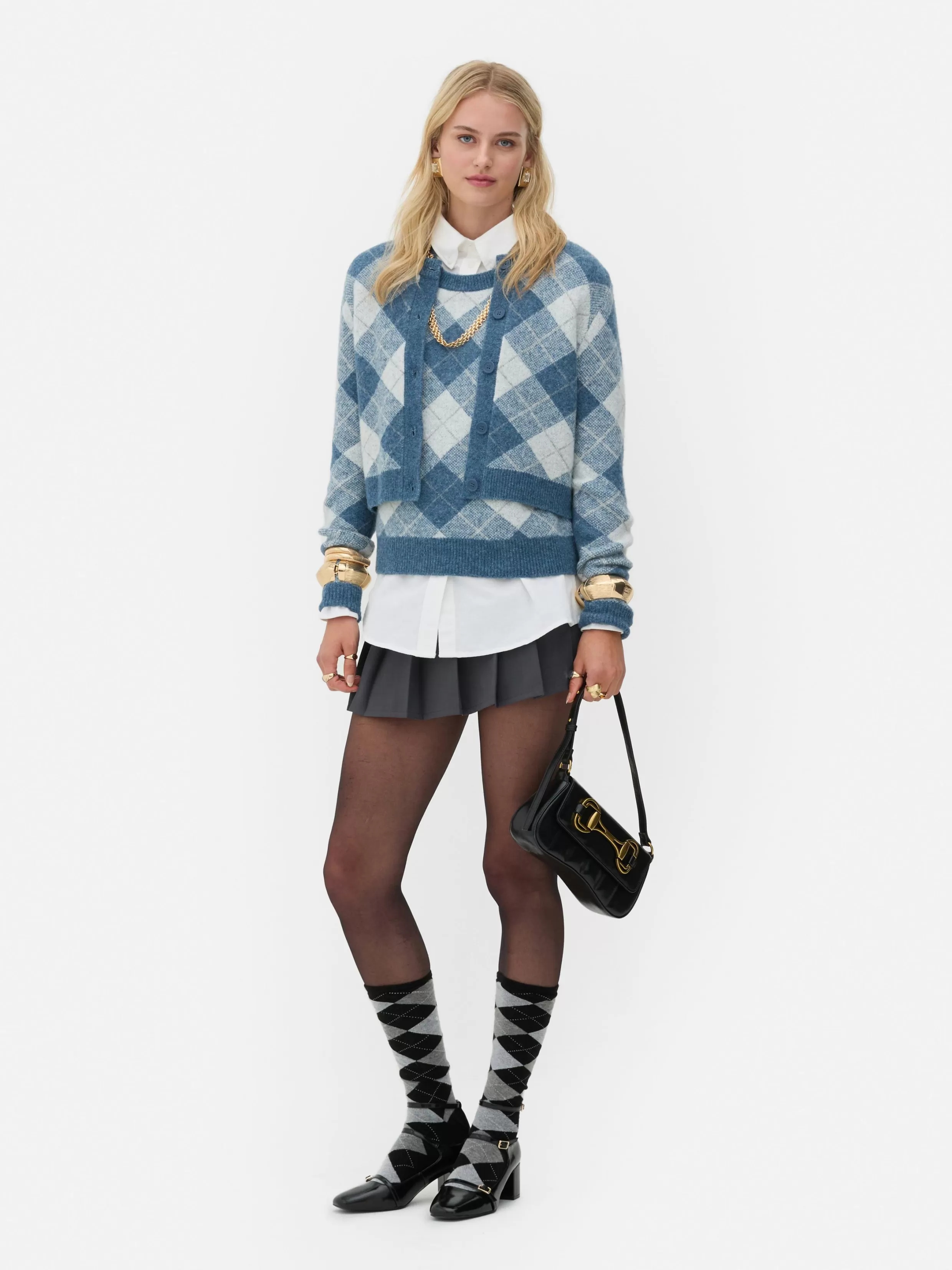 Best Sale Rita Ora Argyle Sweater Women Sweaters And Cardigans