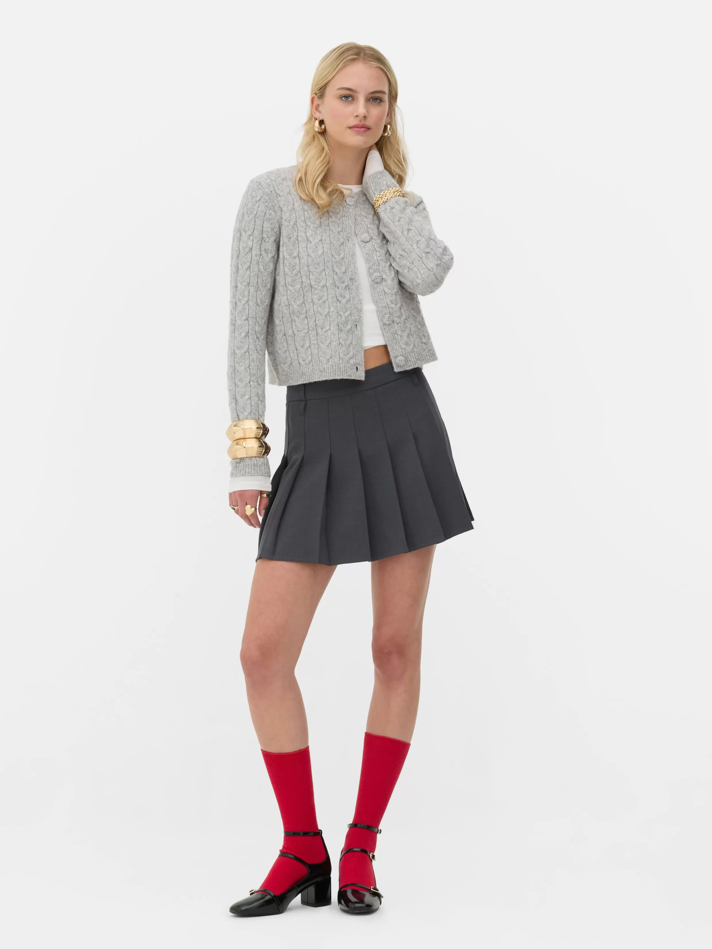 Clearance Rita Ora Cable Knit Cardigan Women Sweaters And Cardigans