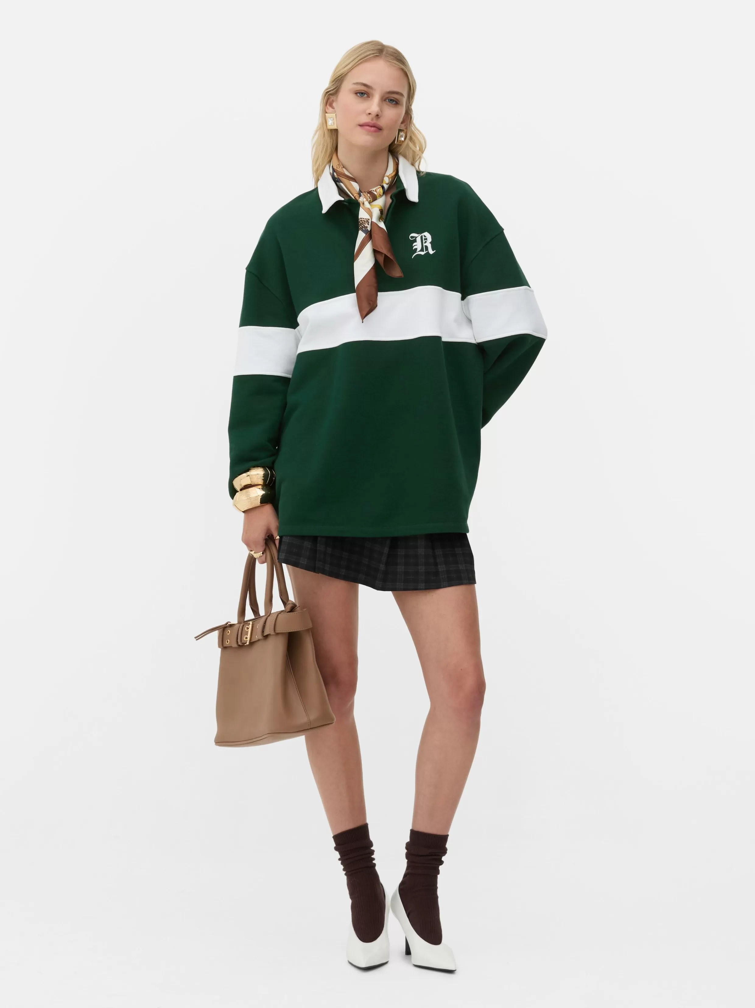 Cheap Rita Ora Oversized Polo Sweatshirt Women Tops And T-Shirts