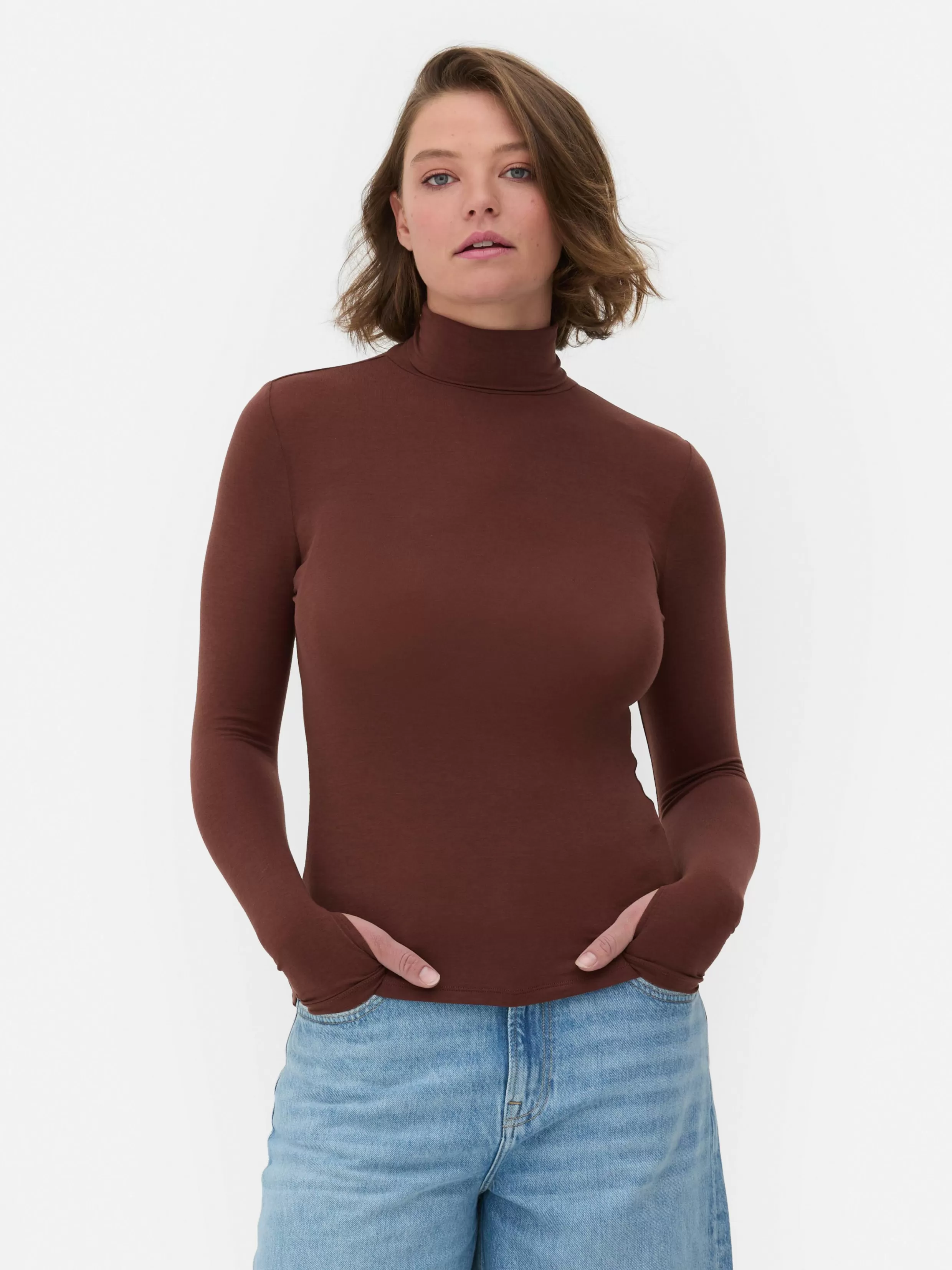 Cheap Rita Ora Roll Neck Long Sleeve Top Women Tops And T-Shirts