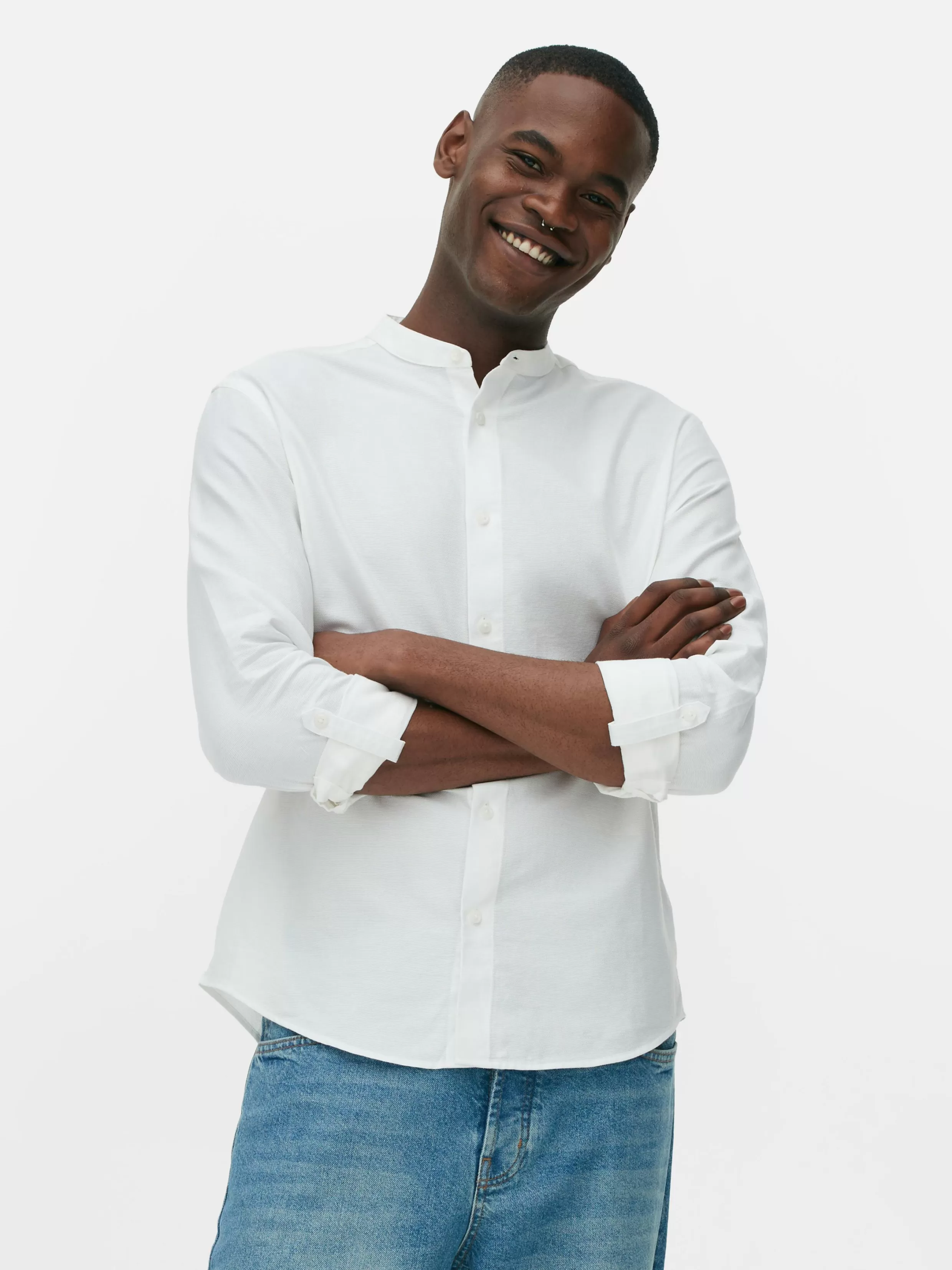 Flash Sale Roll-Sleeve Shirt Shirts